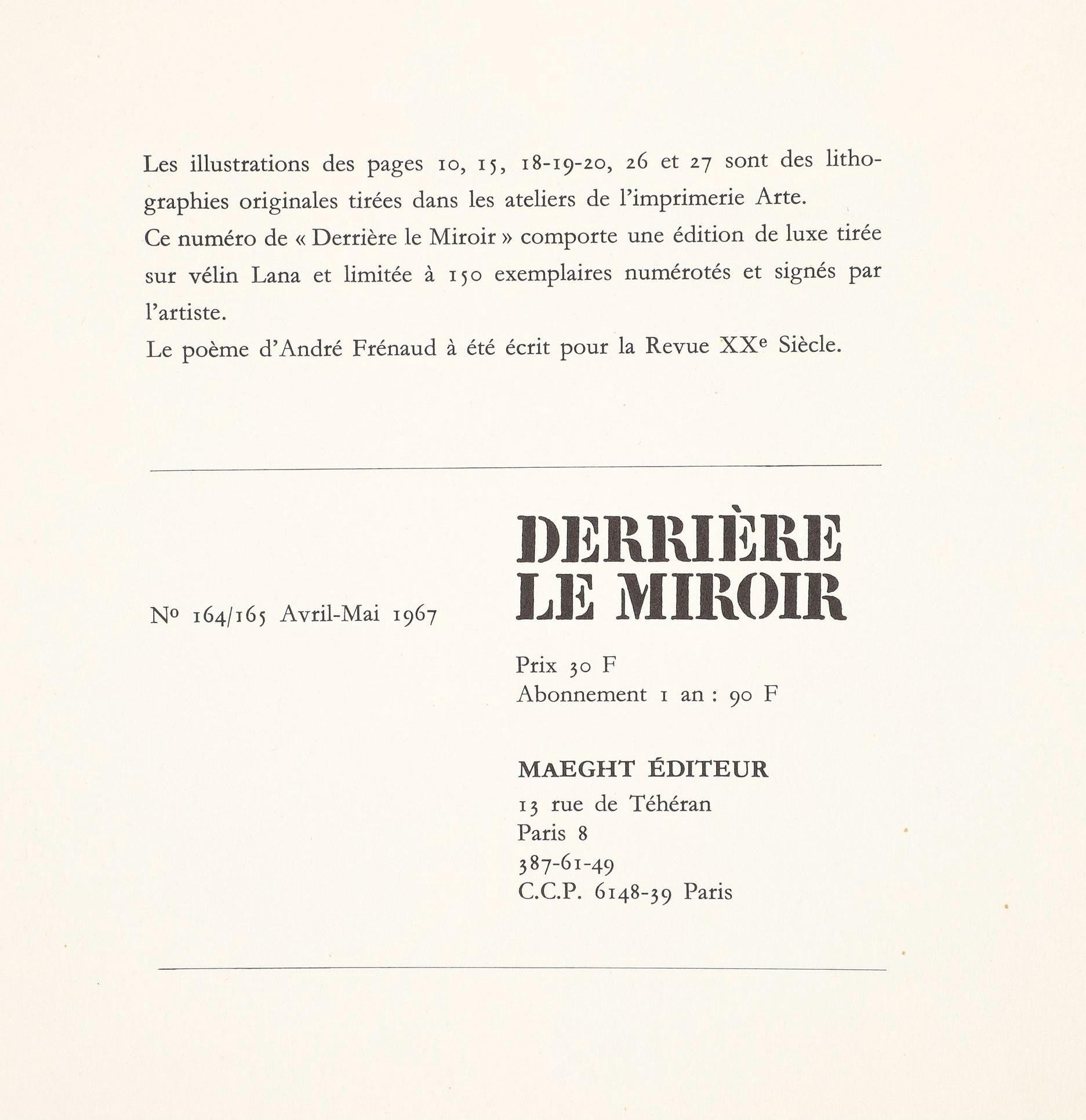 Joan Miró, Composition (Cramer 112; Mourlot 439-442), Derrière le miroir, Limited Edition Lithograph