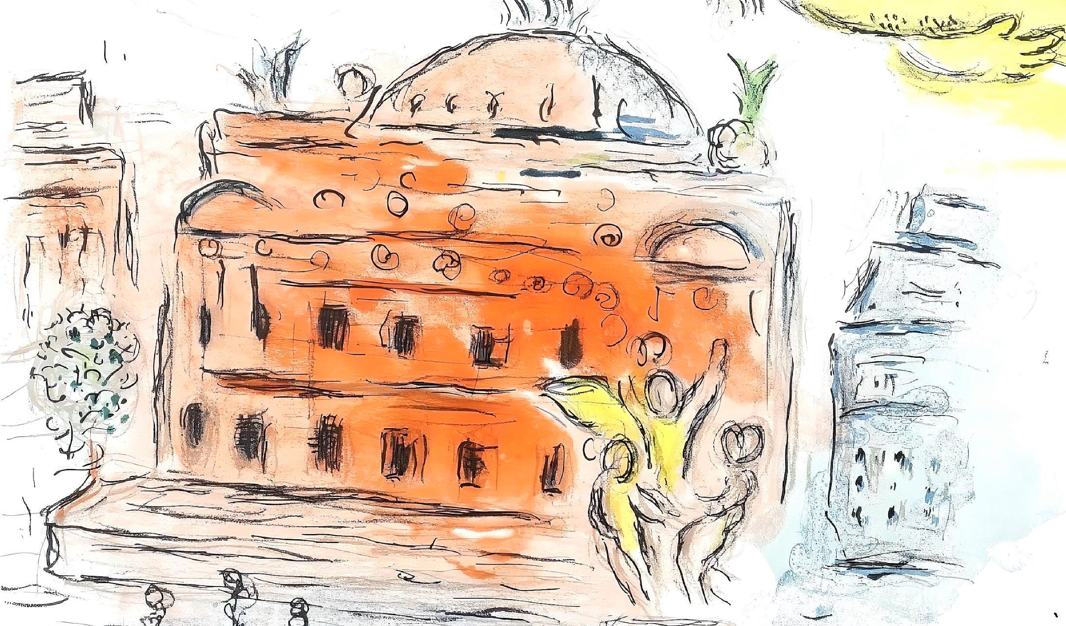 Marc Chagall, Composition (Cramer 61), Le Plafond de l'Opéra de Paris, Limited Edition Lithograph
