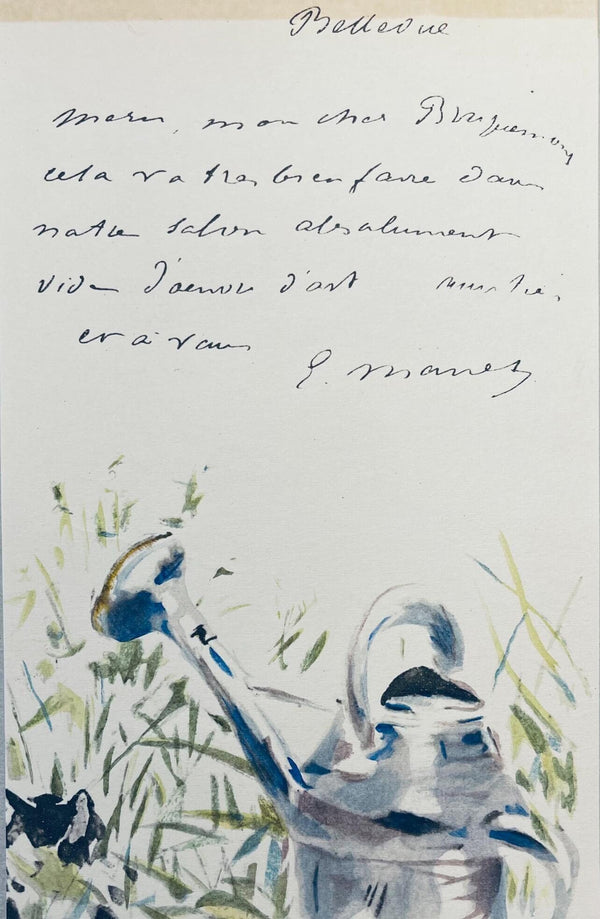 Édouard Manet, Composition, Édouard Manet, Letters with Aquarelles, Limited Edition Lithograph