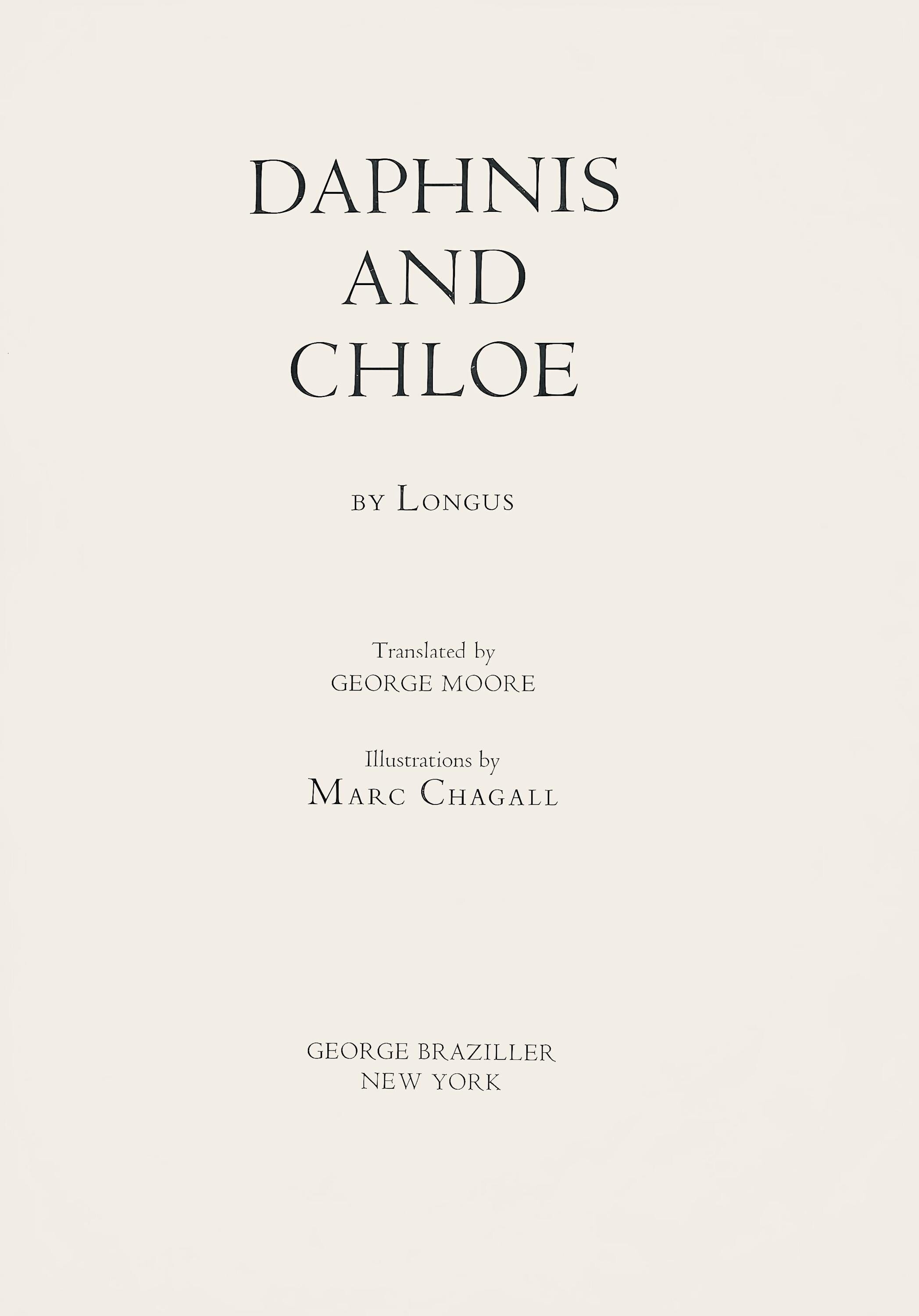 Marc Chagall, Sacrifice aux Nymphes, Daphnis et Chloé, Limited Edition Héliogravure
