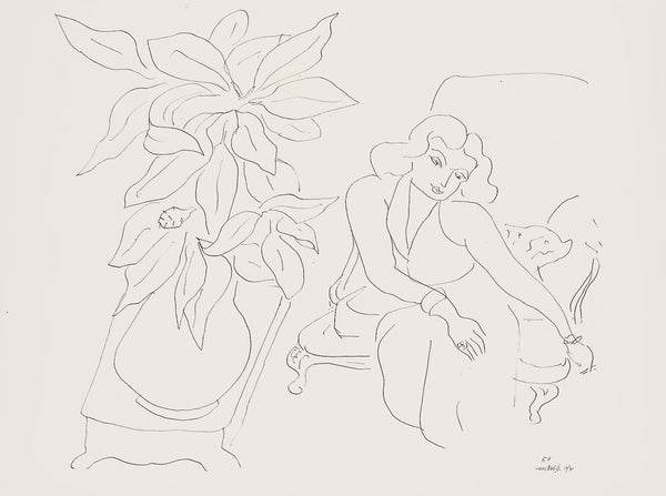 Henri Matisse, Série E, var. 11 (Duthuit 9), Henri Matisse, Dessins, Thèmes et variations, Limited Edition Lithograph