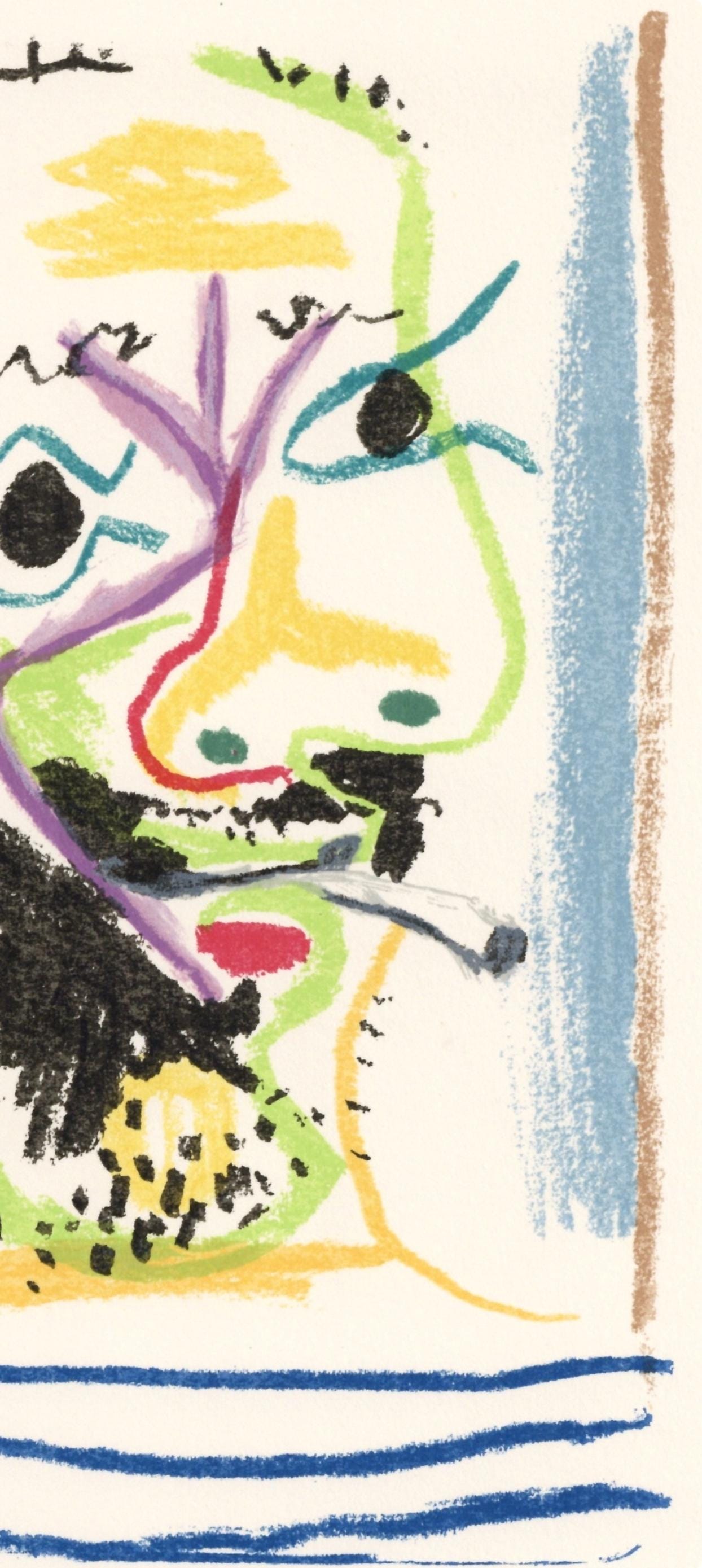 Pablo Picasso, Composition, Le Goût du Bonheur (Cramer 148; Bloch 2013), Limited Edition Mixed Media Lithograph