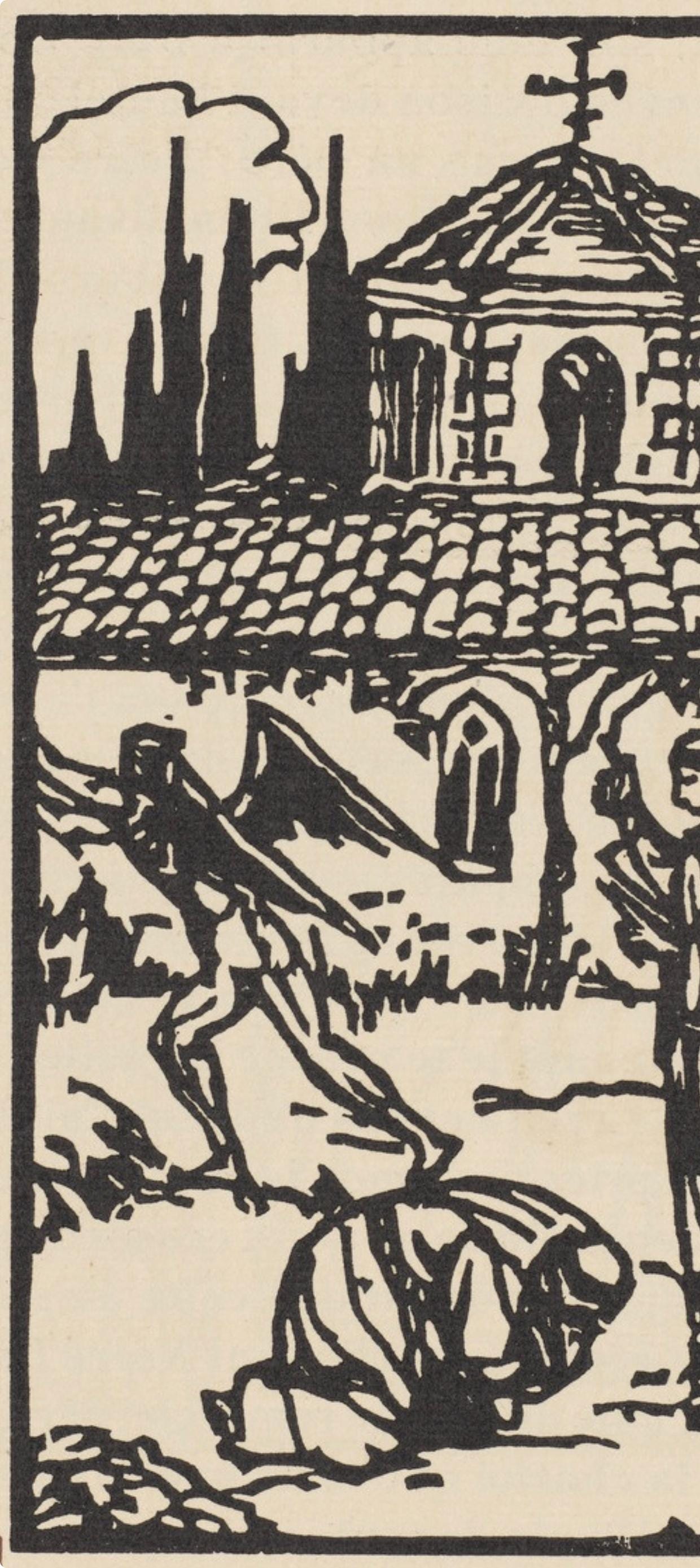 Émile Bernard, Composition (Morane, No. 100), Les Petites Fleurs de St. Françoise, Limited Edition Woodcut