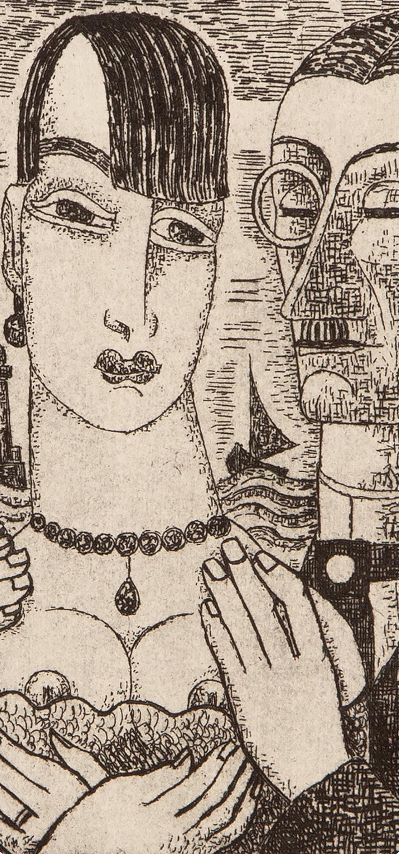 Marcel Gromaire, Composition, Vers un monde volage, Limited Edition Etching