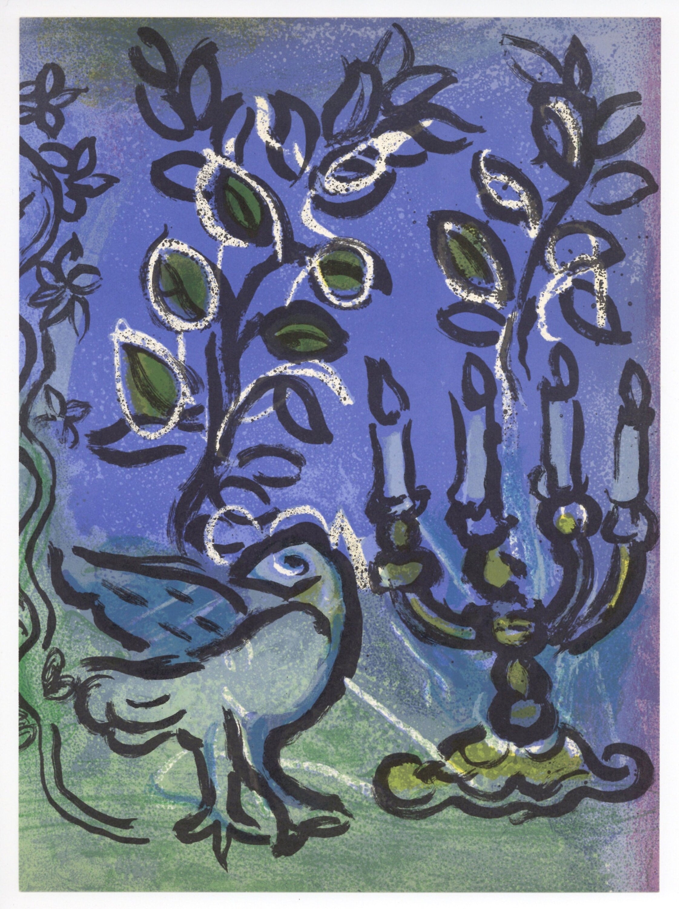 Marc Chagall, Candlestick (Mourlot 366; Cramer 49), Limited Edition Lithograph