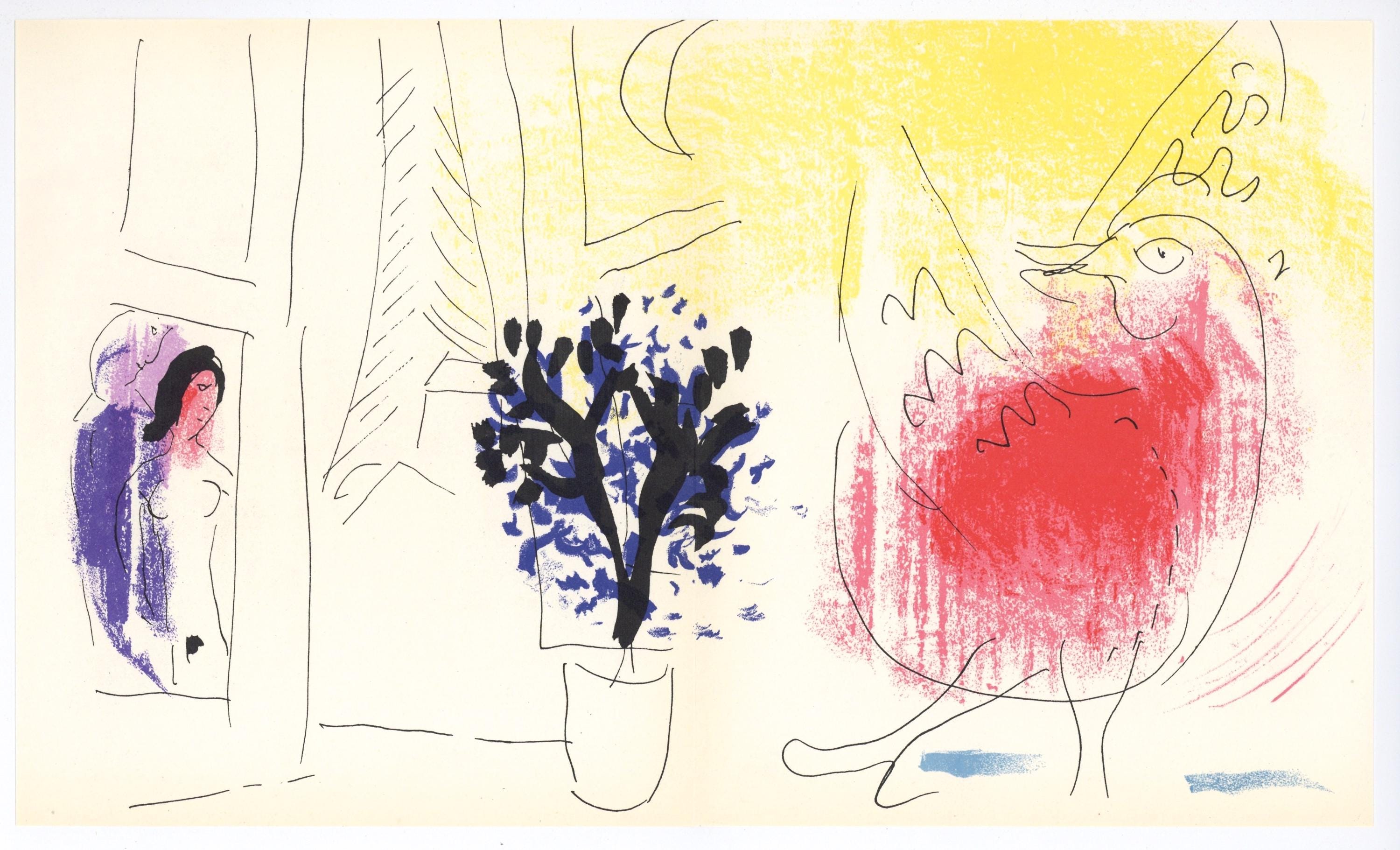 Marc Chagall, Composition (Mourlot 192-207; Cramer 34), Limited Edition Lithograph