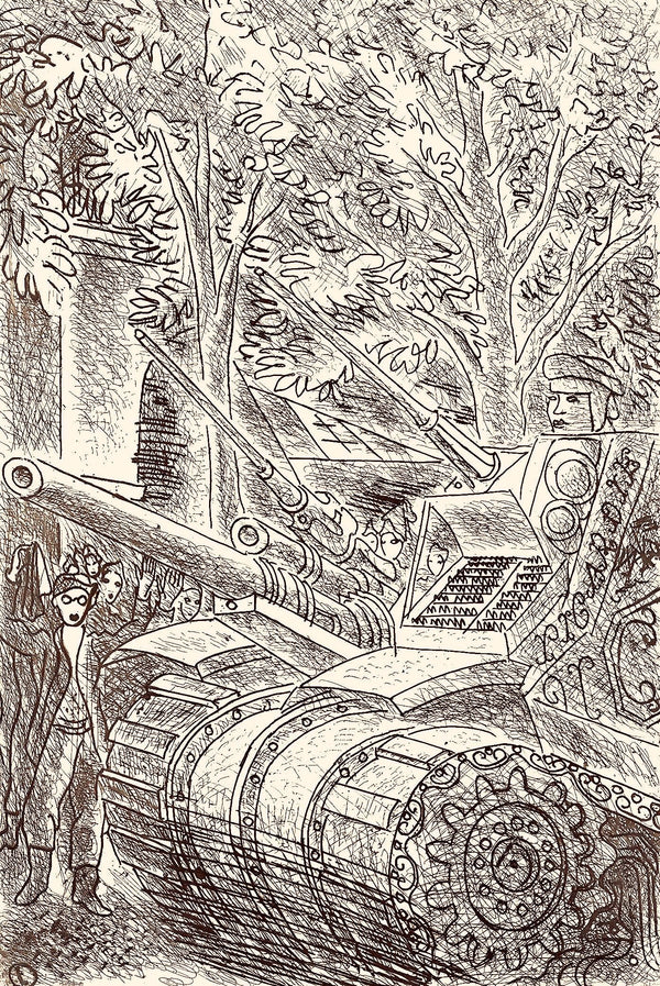 Louis Touchagues, Composition, Jours de gloire, Histoire de la libération de Paris, Limited Edition Etching