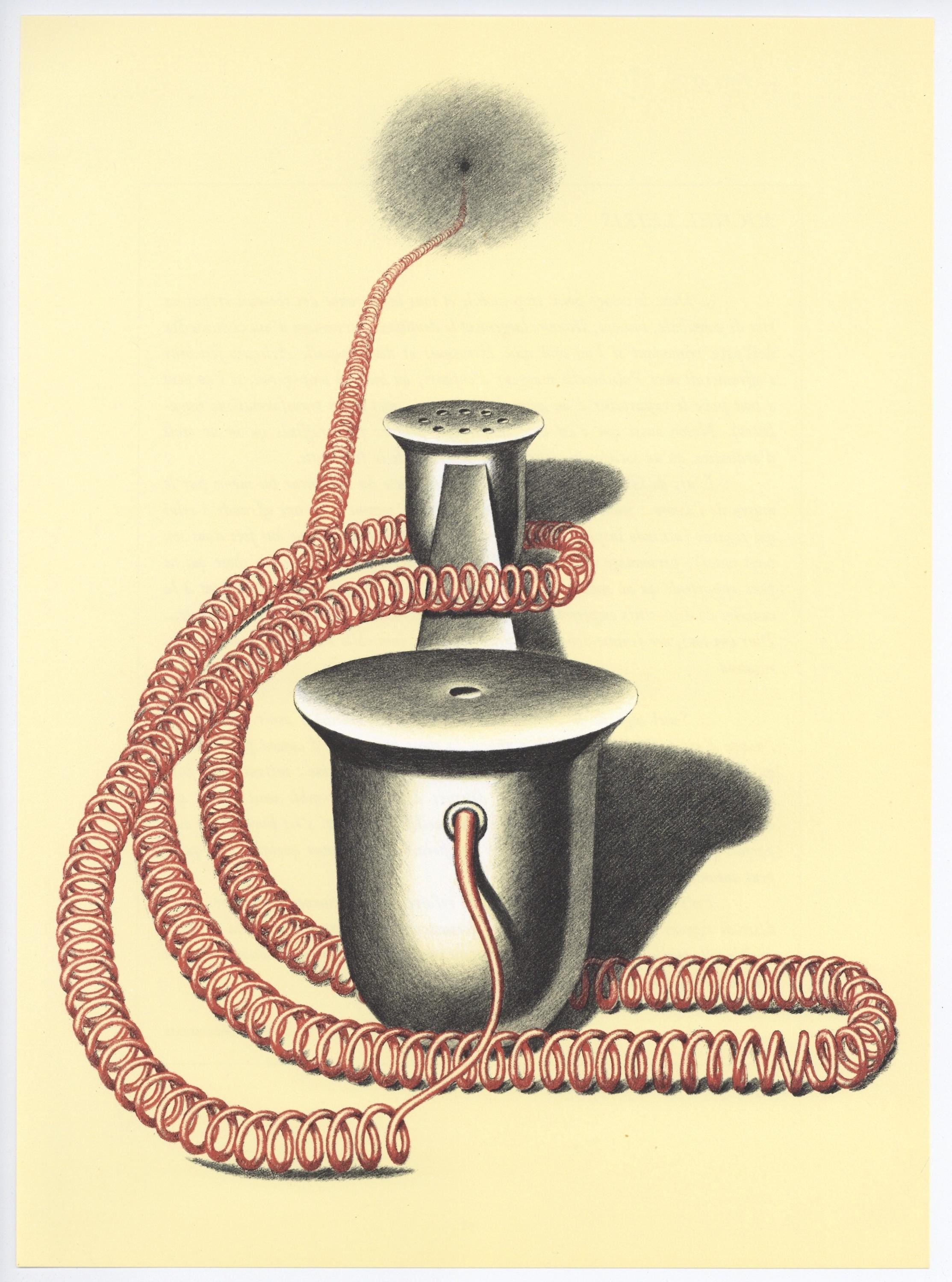 Konrad Klapheck, Composition, Hommage à Aimé et Marguerite Maeght, Derrière le miroir, Limited Edition Lithograph
