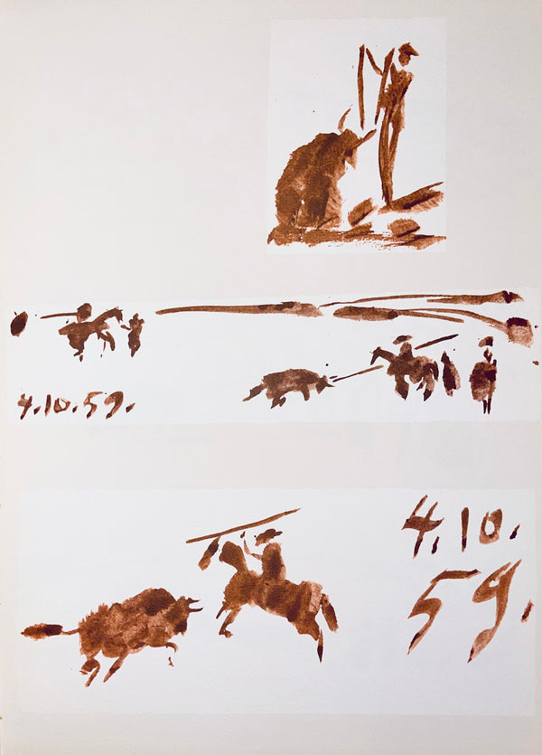 Pablo Picasso, Composition (Bloch 1276; Czwiklitzer 23), Toros y Toreros, Limited Edition Lithograph