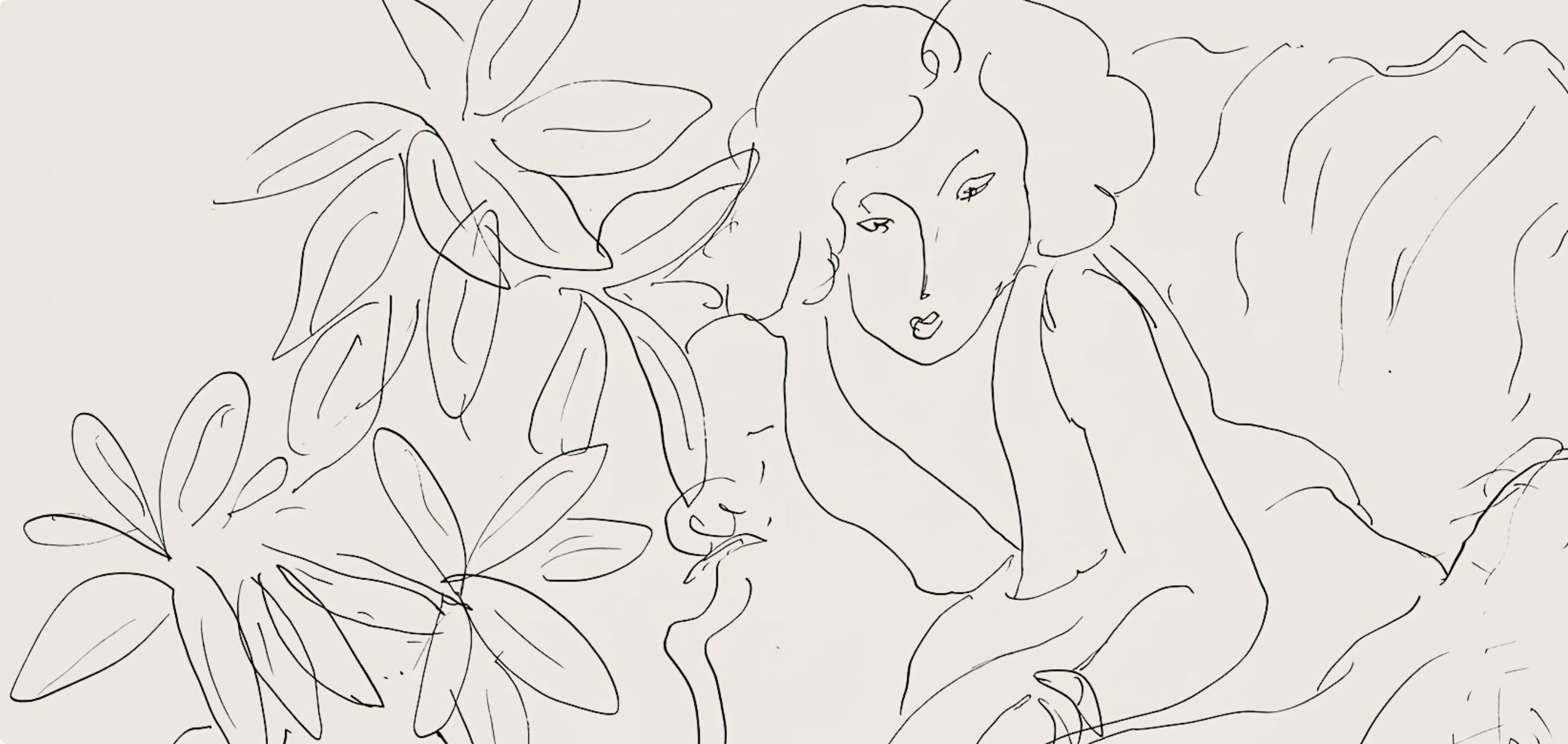 Henri Matisse, Série E, var. 12 (Duthuit 9), Henri Matisse, Dessins, Thèmes et variations, Limited Edition Lithograph