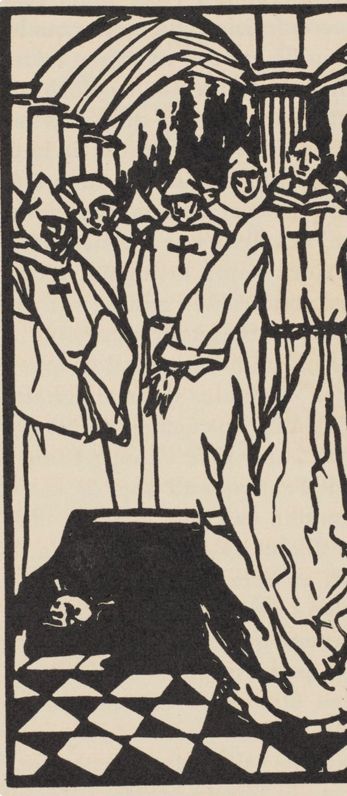 Émile Bernard, Composition (Morane, No. 100), Les Petites Fleurs de St. Françoise, Limited Edition Woodcut
