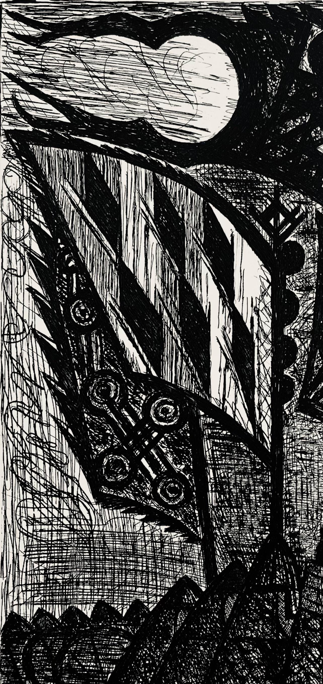 Marcel Gromaire, Étendards, Scène XXIV, Shakespeare, Macbeth, Eaux-fortes de Gromaire, Limited Edition Etching