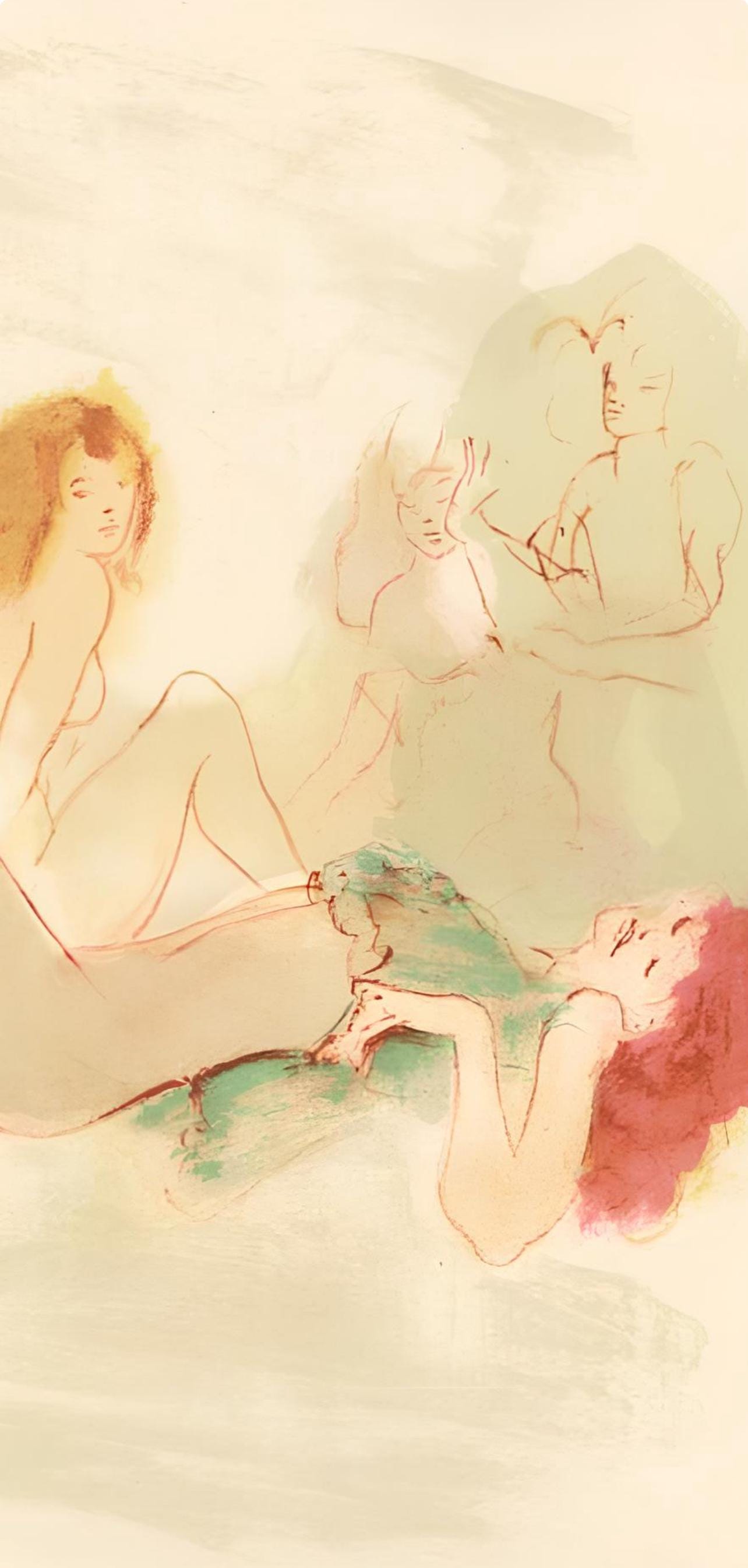 Léonor Fini, Composition, Parallèlement, Limited Edition Lithograph