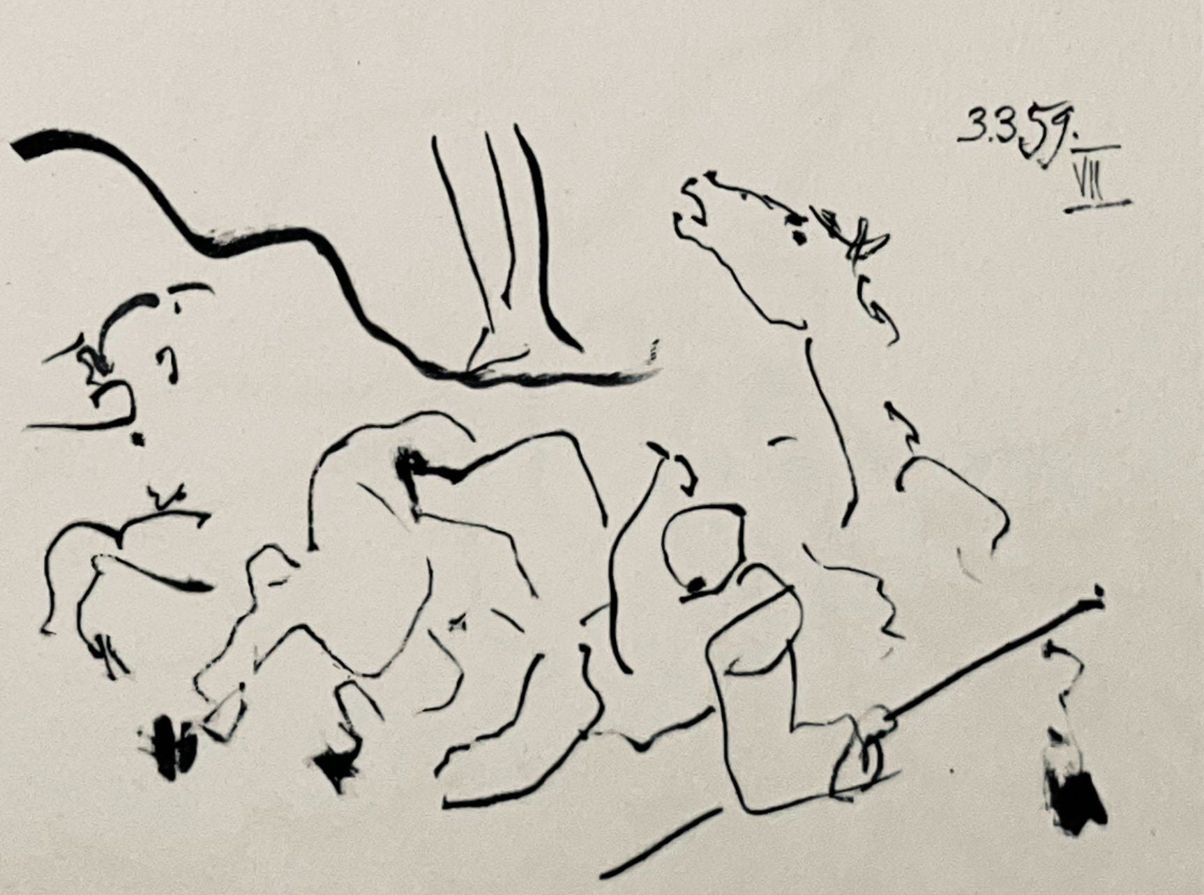Pablo Picasso, Composition (Bloch 1276; Czwiklitzer 23), Toros y Toreros, Limited Edition Lithograph