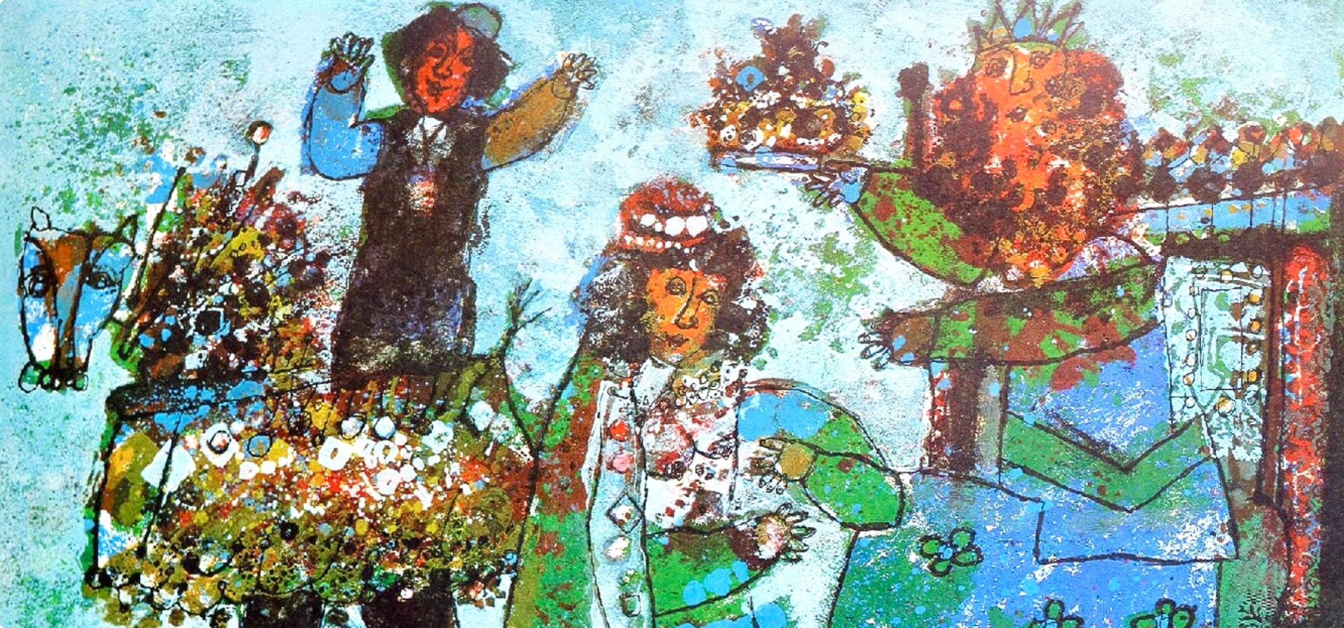 Théo Tobiasse, The Coronation, Original Edition Offset Lithograph