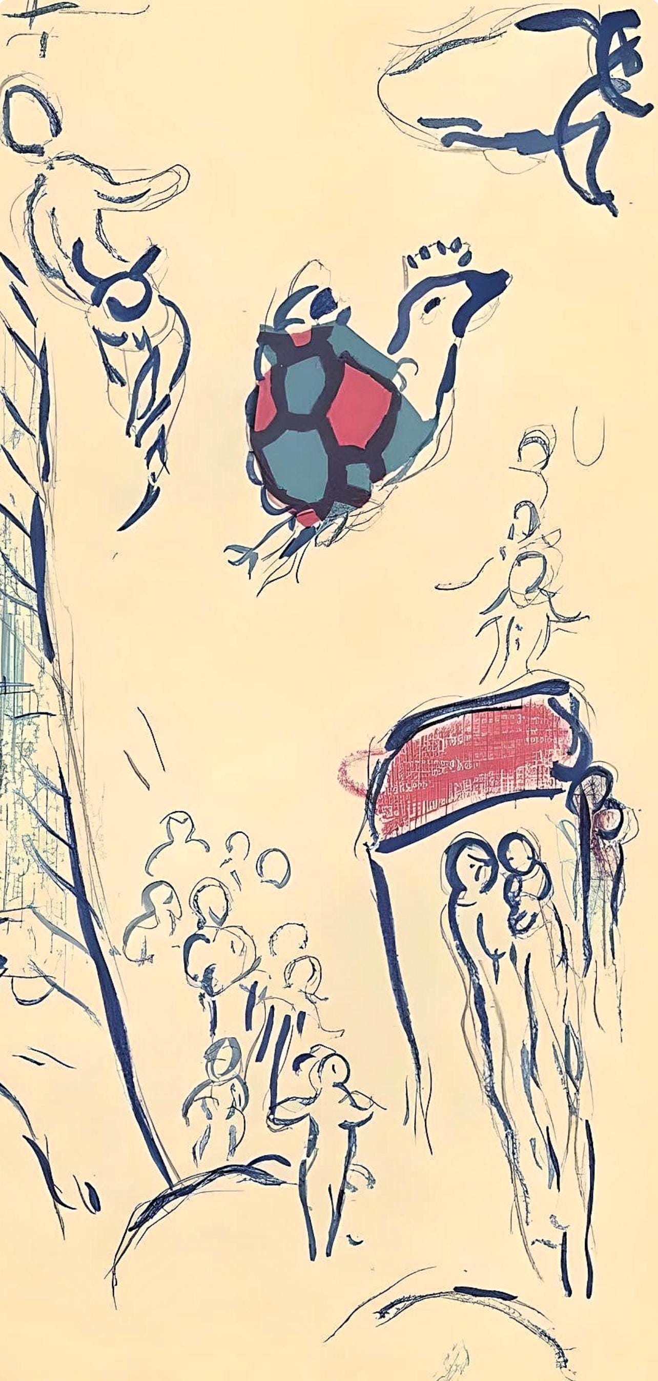 Marc Chagall, Composition (Cramer 61), Le Plafond de l'Opéra de Paris, Limited Edition Lithograph