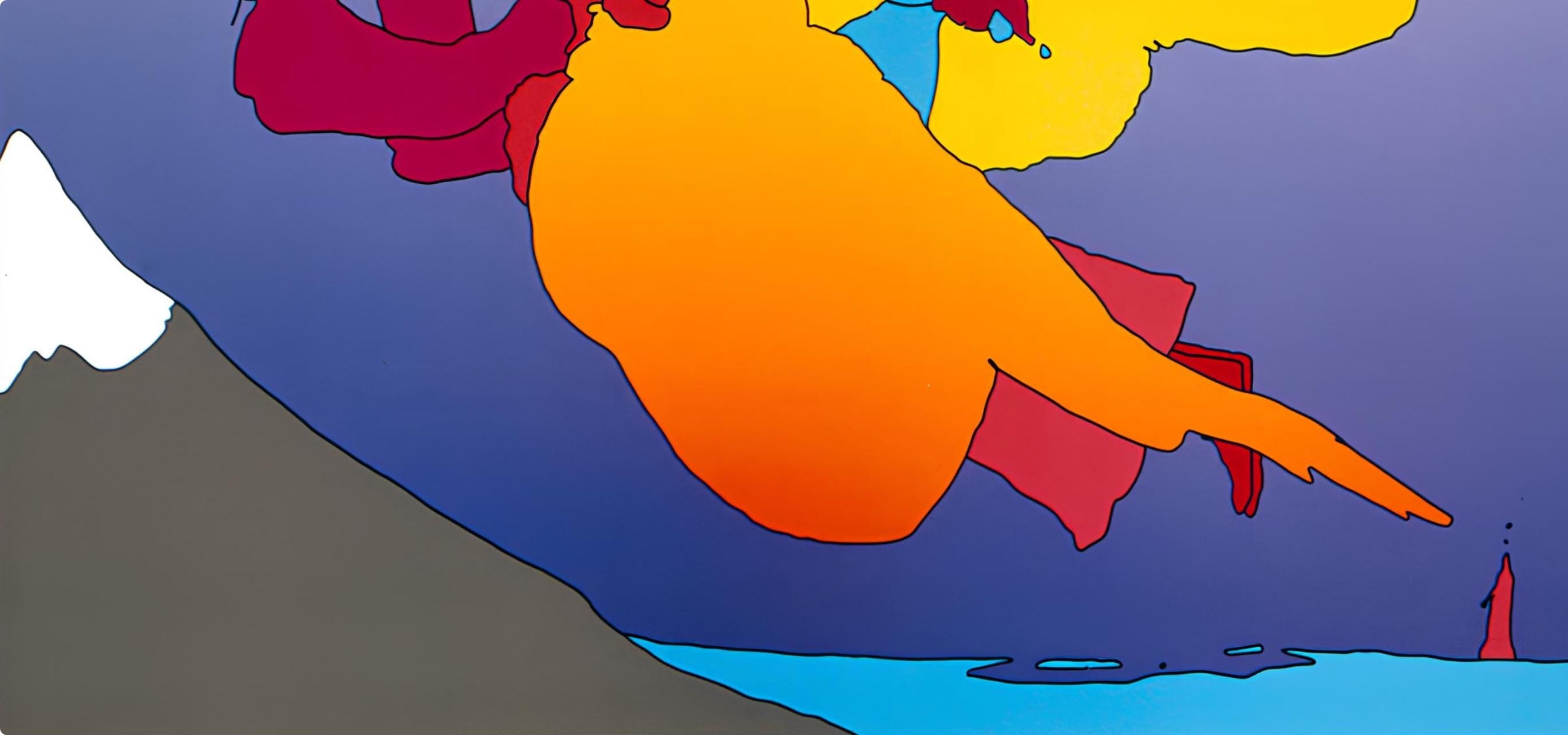 Peter Max, Highest Mountain, 1999, Hand Signed, Official Edition Offset Lithograph