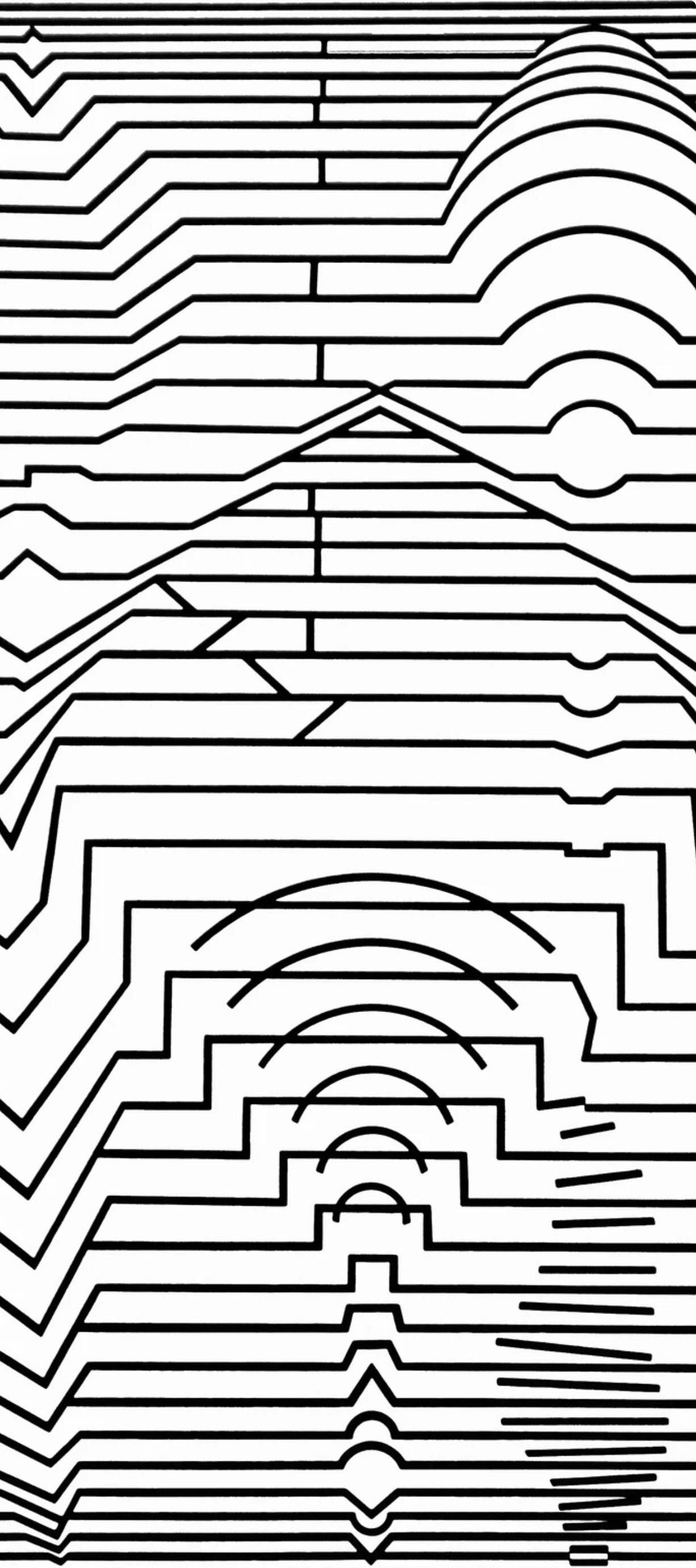 Victor Vasarely, Composition, Ondulatoires, Limited Edition Héliogravure