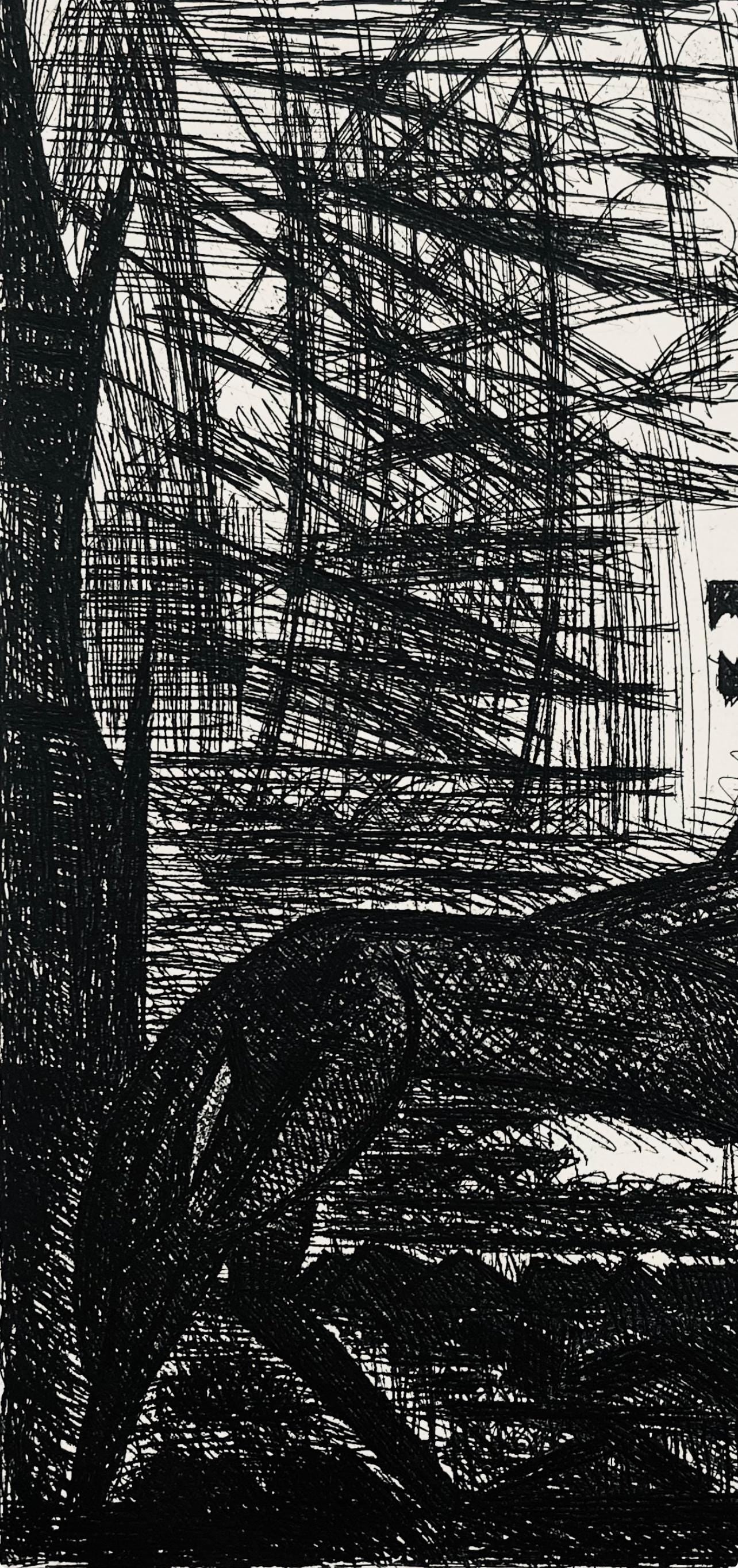 Marcel Gromaire, Presage, Le Loup, Scène VIII, Shakespeare, Macbeth, Eaux-fortes de Gromaire, Limited Edition Etching