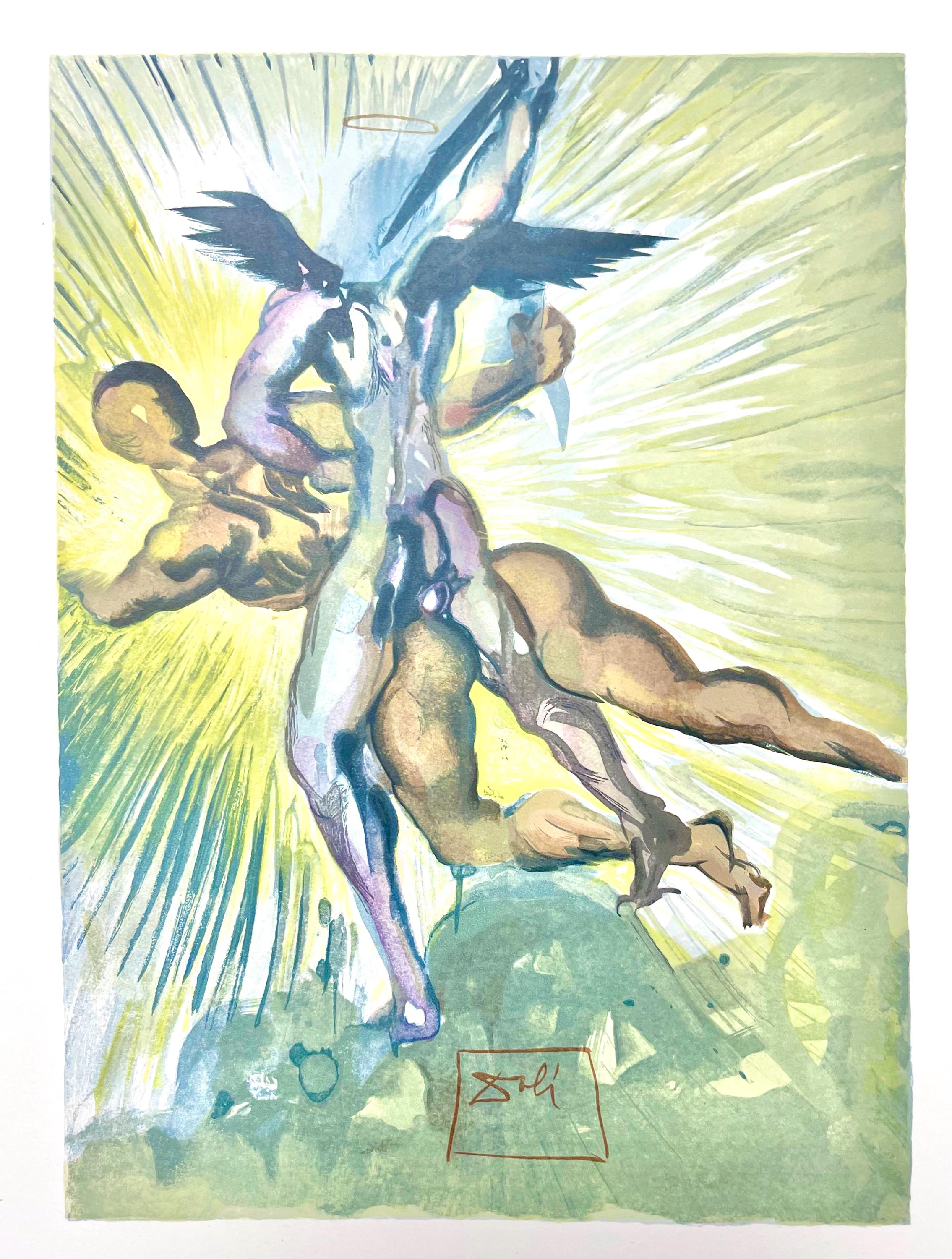 Salvador Dali, Fegefeuer VIII (Field 189-200; Michler/Löpsinger 1039-1138), Die Göttliche Komödie, Signed, Limited Edition Woodcut