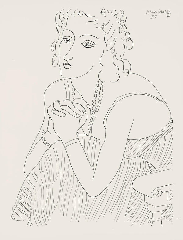 Henri Matisse, Série P, var. 5 (Duthuit 9), Henri Matisse, Dessins, Thèmes et variations, Limited Edition Lithograph