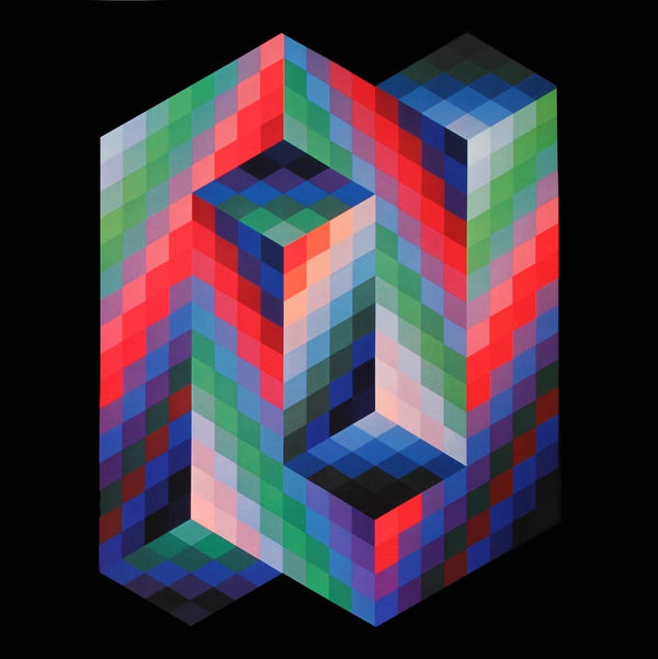 Victor Vasarely, Composition, Progressions II, Limited Edition Héliogravure