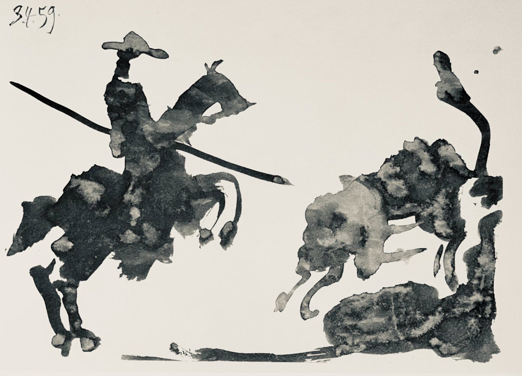 Pablo Picasso, Composition (Bloch 1276; Czwiklitzer 23), Toros y Toreros, Limited Edition Lithograph
