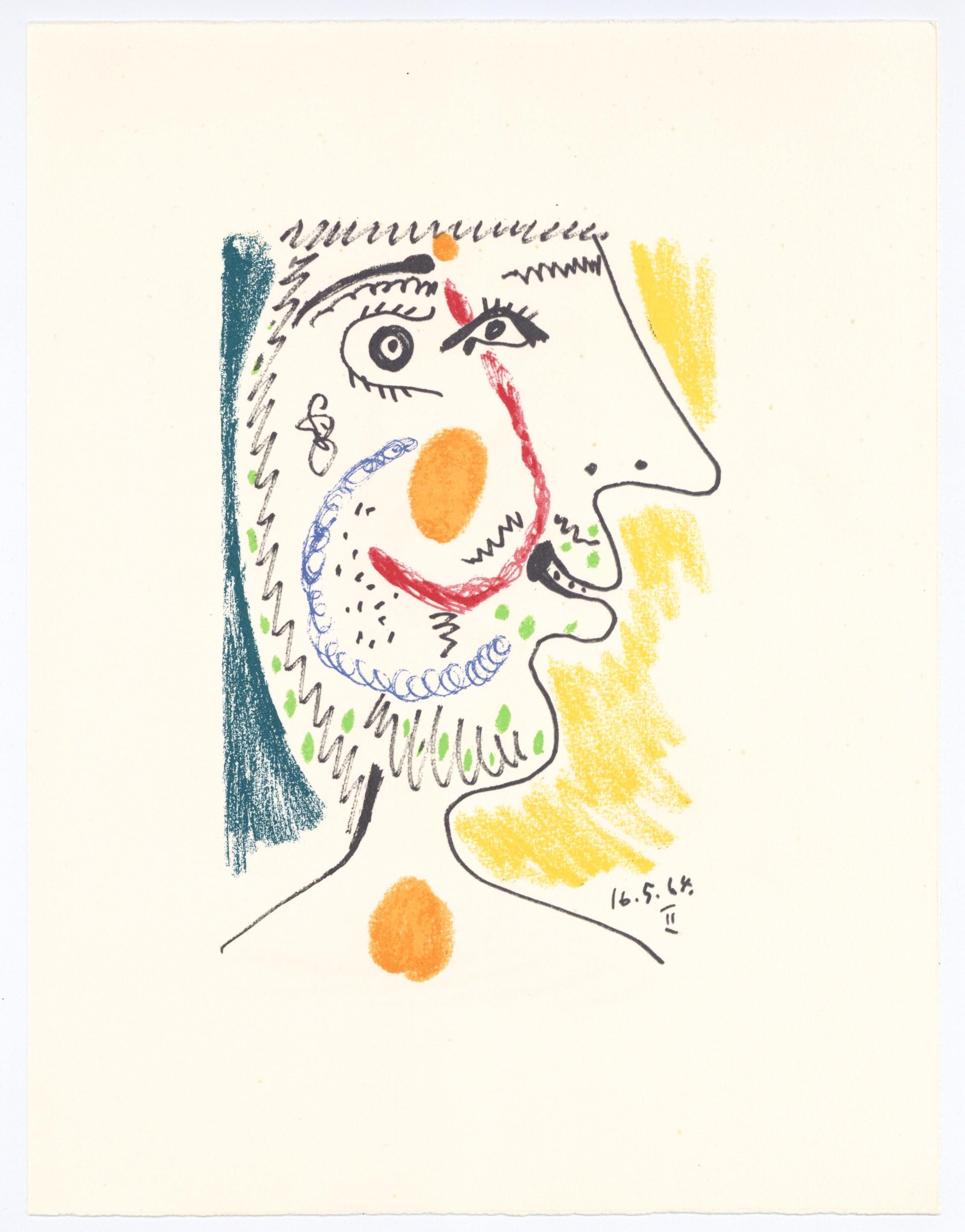 Pablo Picasso, Composition, Le Goût du Bonheur (Cramer 148; Bloch 2013), Limited Edition Mixed Media Lithograph