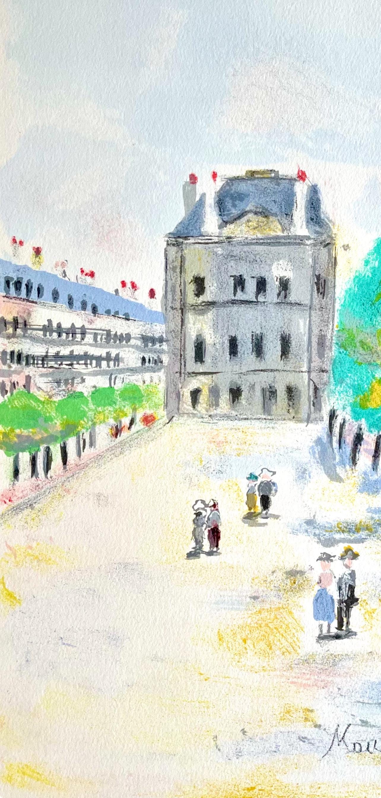 Maurice Utrillo, Au Musée du Louvre (Rue de Rivoli), Paris Capitale, Limited Edition Lithograph