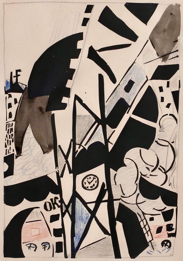 Jean Pougny, Composition, Pougny, dix linogravures originales, 1914-1920, Limited Edition Linocut