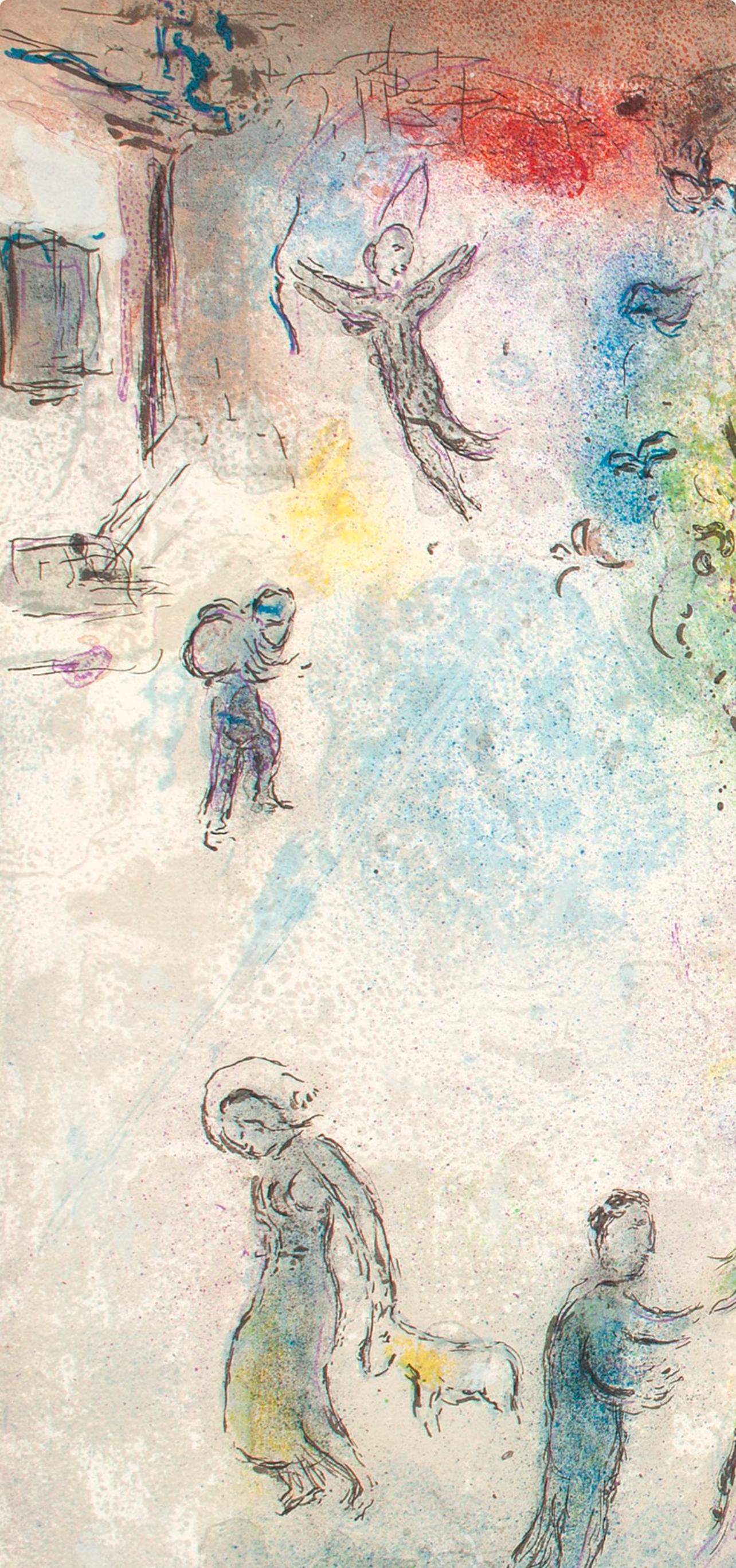 Marc Chagall, Le Repas chez Dryas, Daphnis et Chloé, Limited Edition Héliogravure