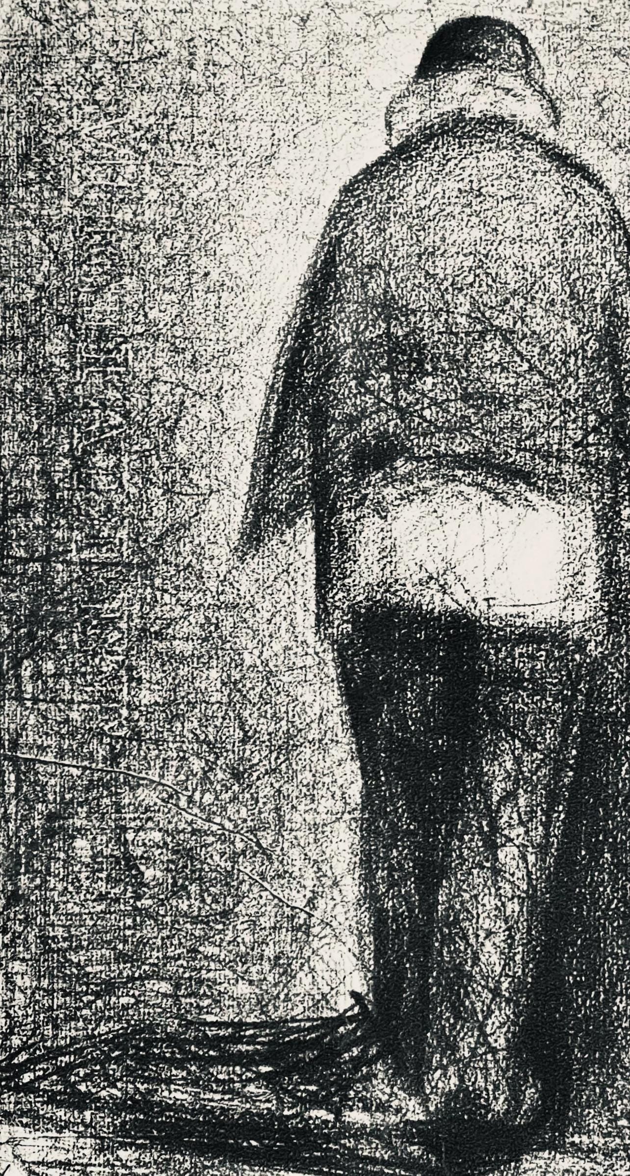 Georges Seurat, L'homme au plaid, Seurat, Limited Edition Lithograph