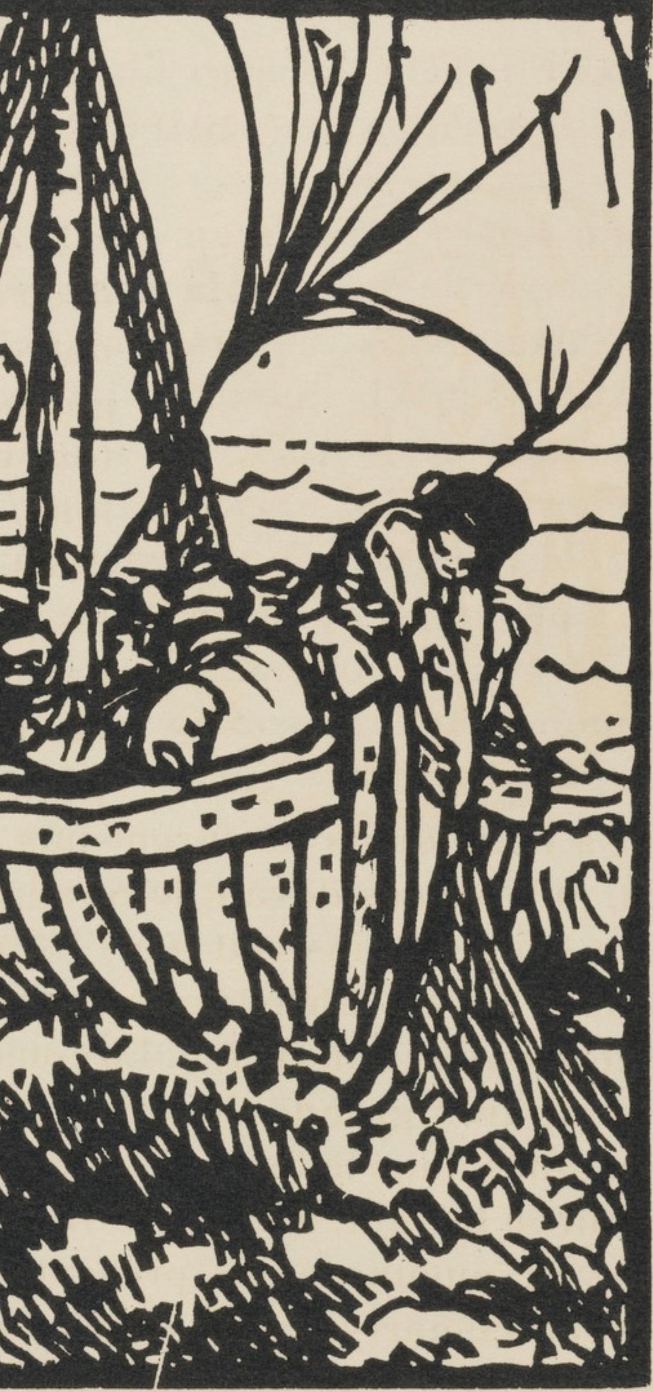 Émile Bernard, Composition (Morane, No. 100), Les Petites Fleurs de St. Françoise, Limited Edition Woodcut