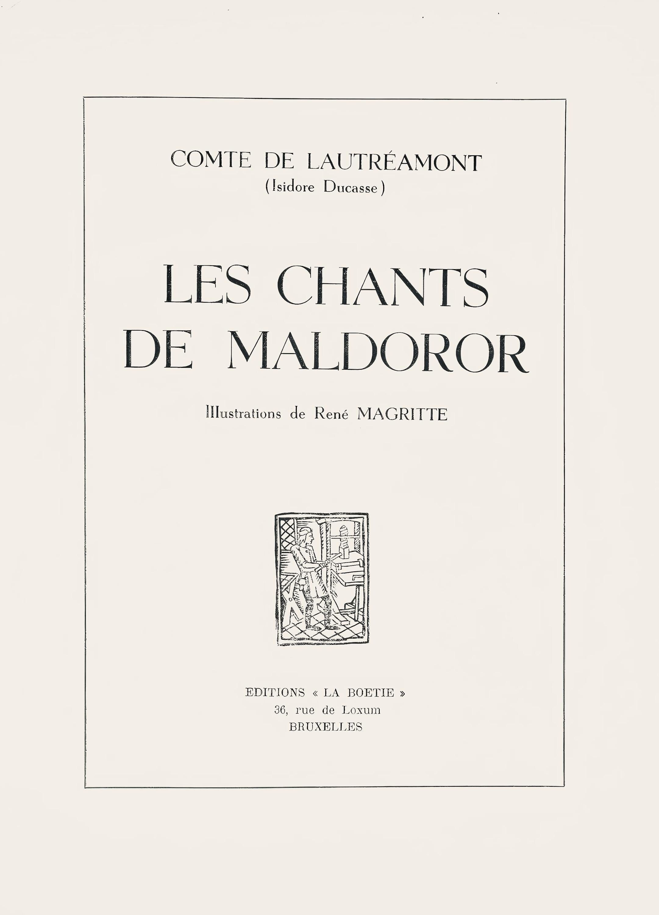 René Magritte, Composition, Les chants de Maldoror, Limited Edition Lithograph