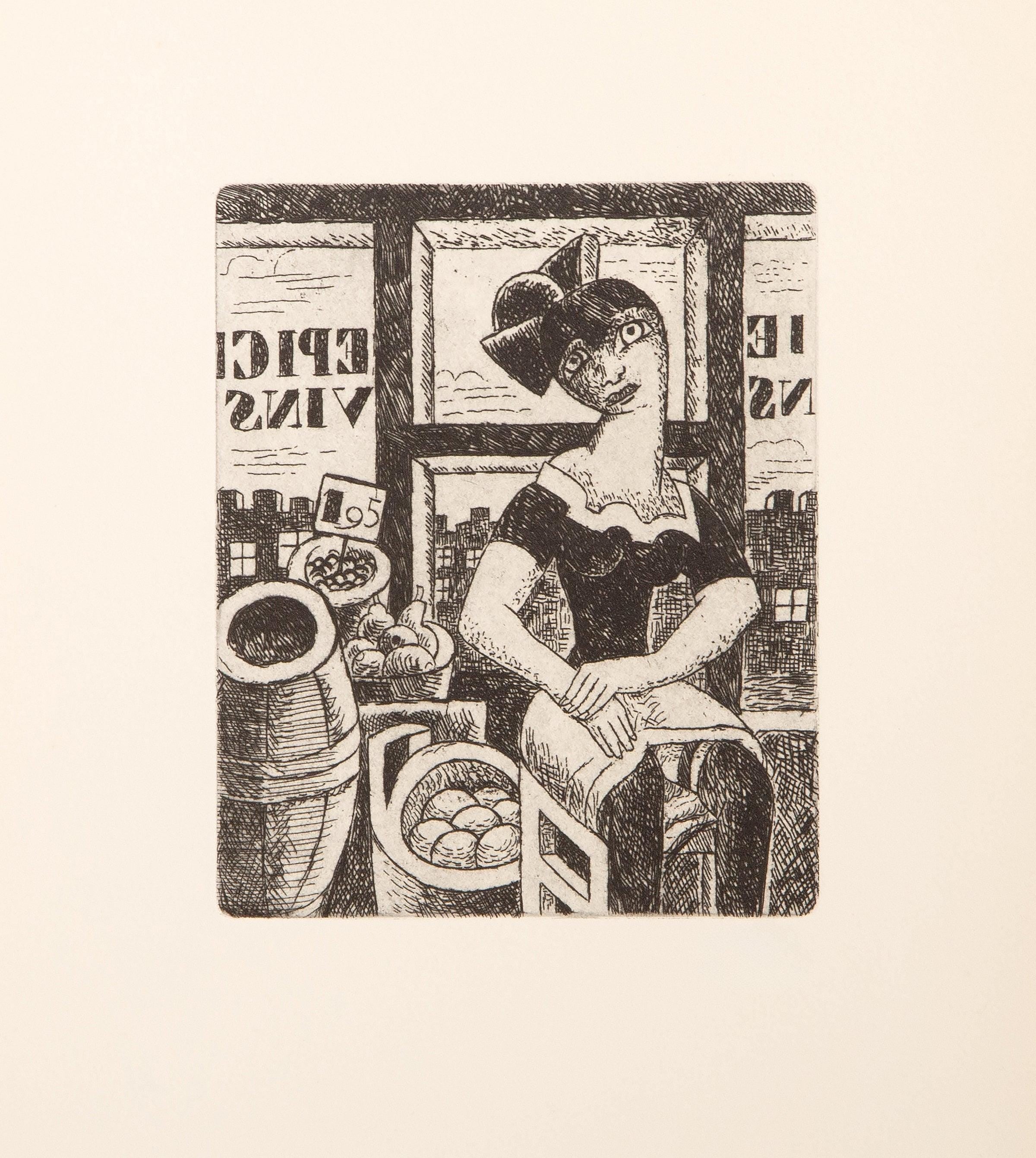 Marcel Gromaire, Composition, Vers un monde volage, Limited Edition Etching