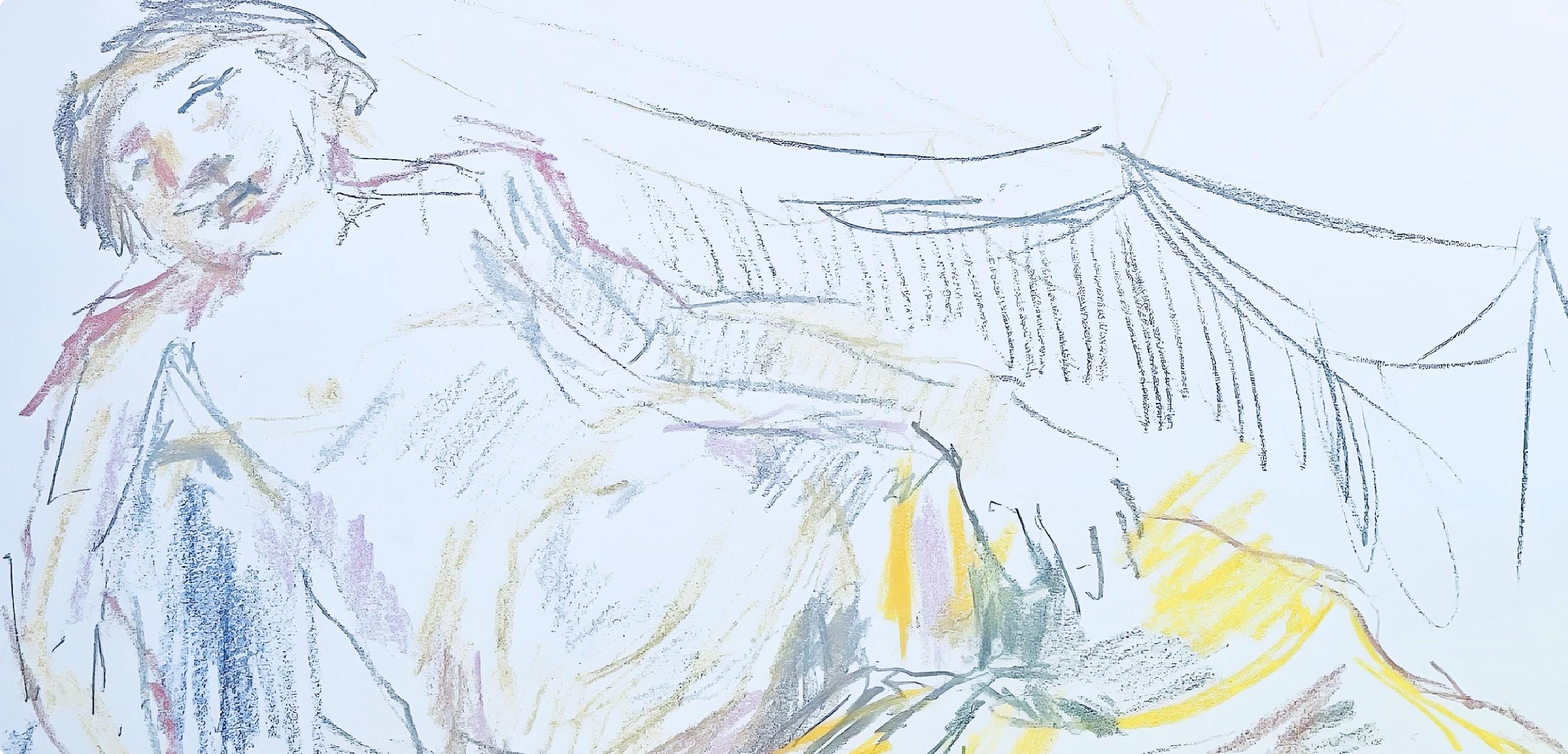 Oskar Kokoschka, Composition, Skizzenbuch der Italienischen Reise 1963, Limited Edition Lithograph