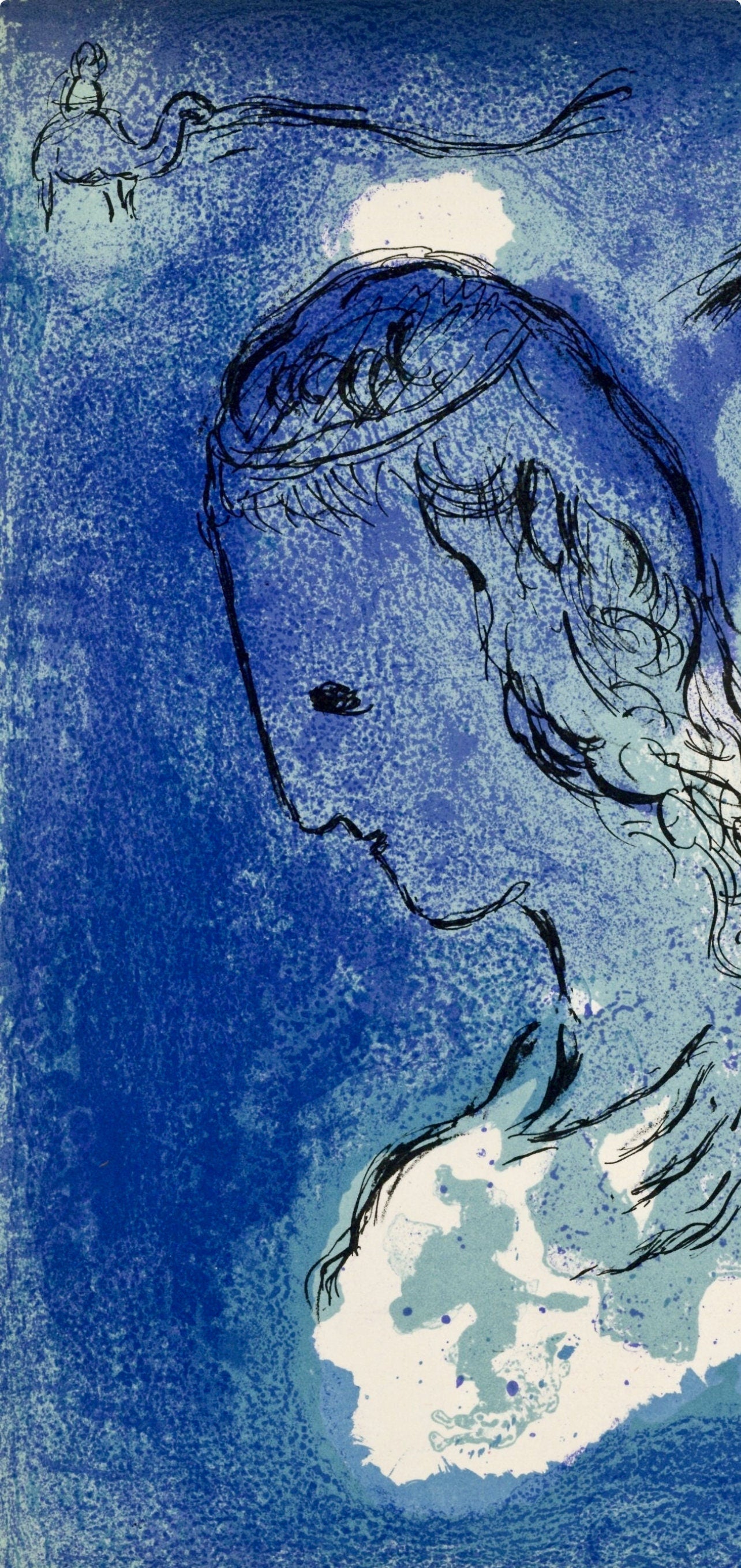 Marc Chagall, Abraham and Sarah (Mourlot 117-46; Cramer 25), Drawings from the Bible by Marc Chagall, Verve, Limited Edition Lithograph