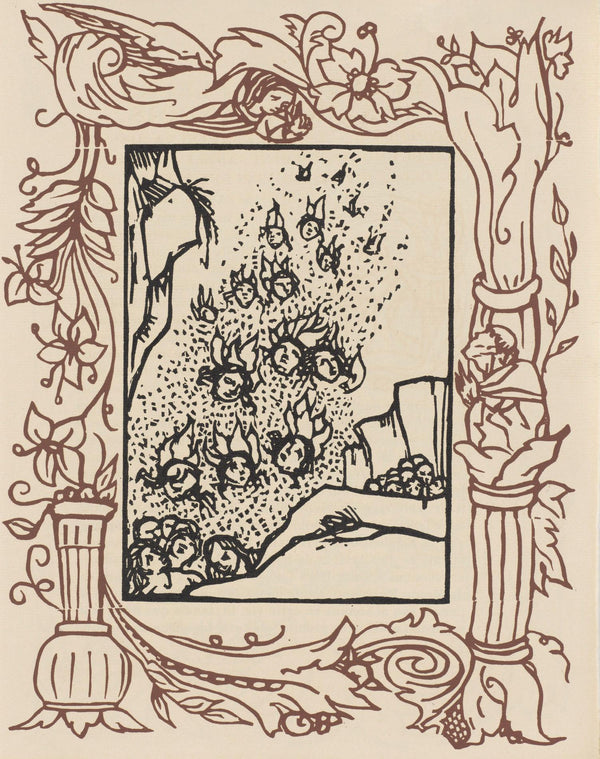 Émile Bernard, Composition (Morane, No. 100), Les Petites Fleurs de St. Françoise, Limited Edition Woodcut