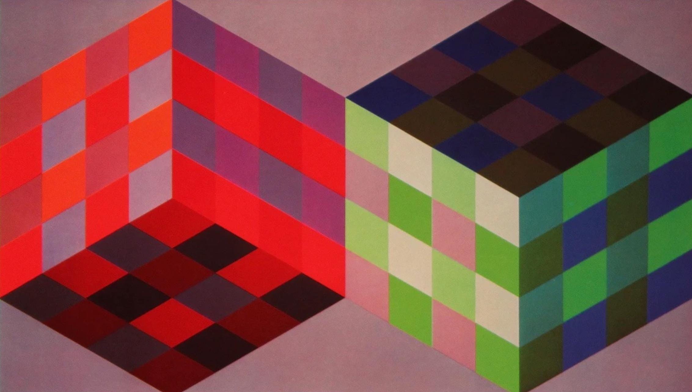 Victor Vasarely, Composition, Hommage à Hexagone, Limited Edition Héliogravure