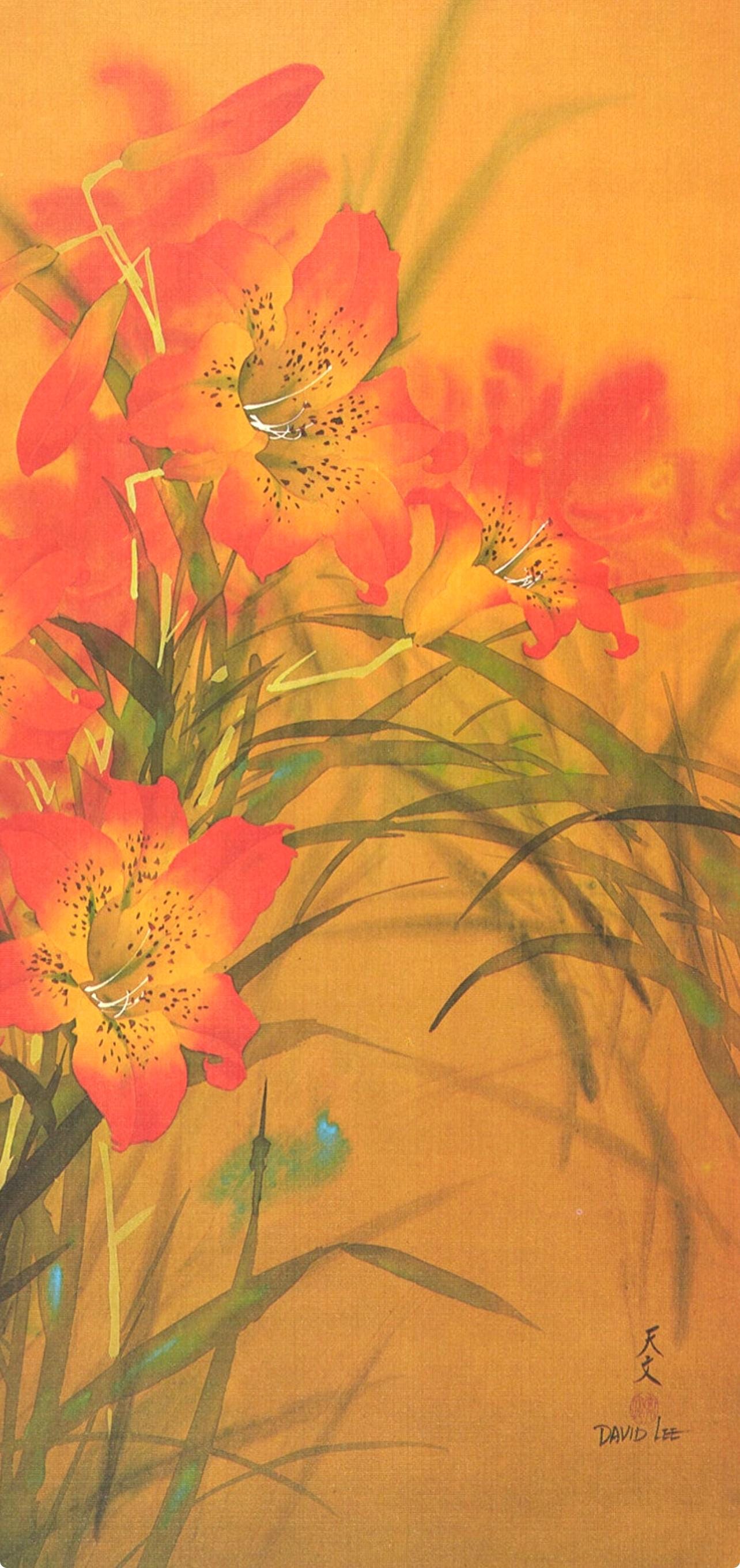 David Lee, Tiger Lillies, Original Edition Offset Lithograph