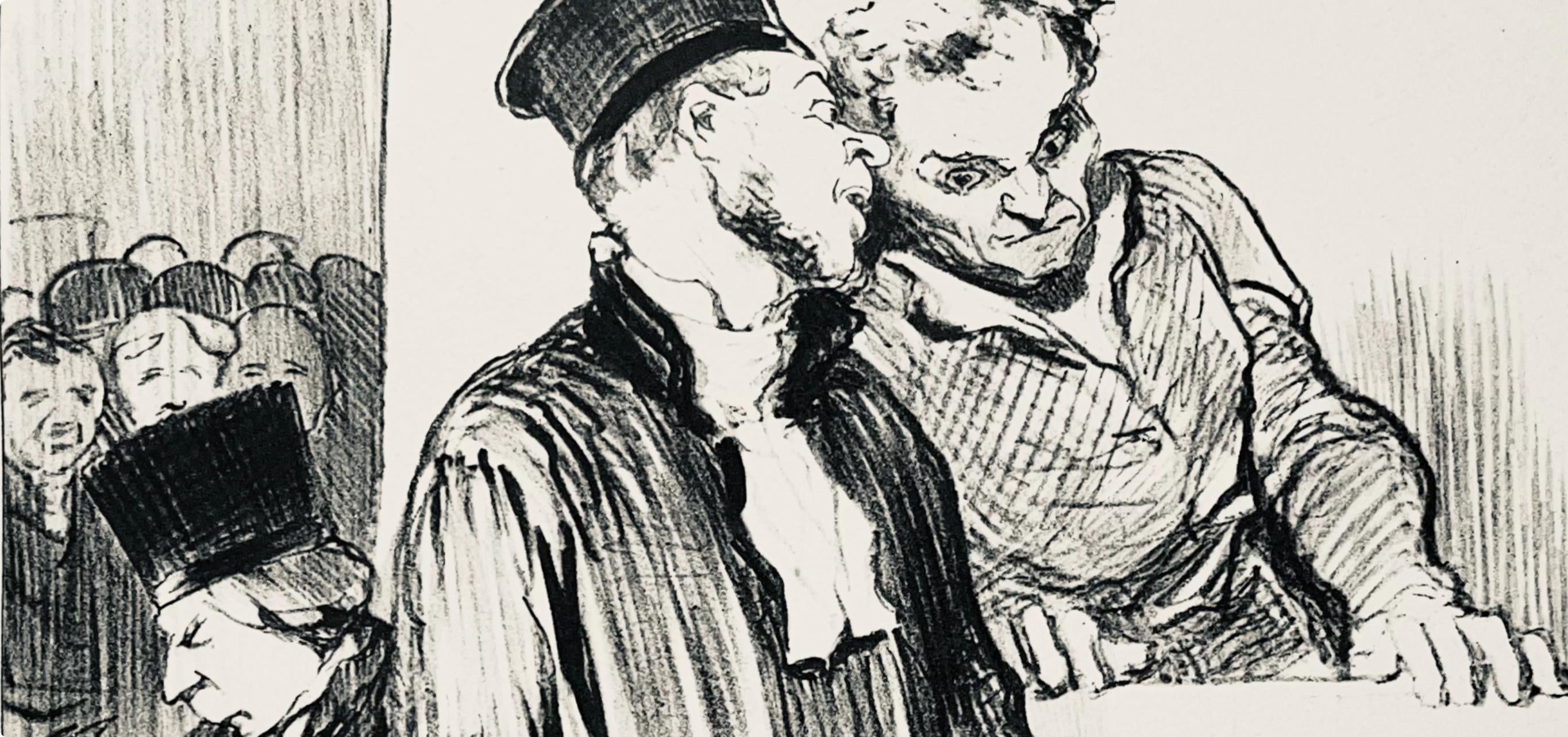 Honoré Daumier, Composition, Honoré Daumier, Law and Justice, Limited Edition Lithograph