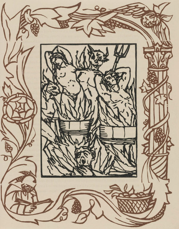 Émile Bernard, Composition (Morane, No. 100), Les Petites Fleurs de St. Françoise, Limited Edition Woodcut