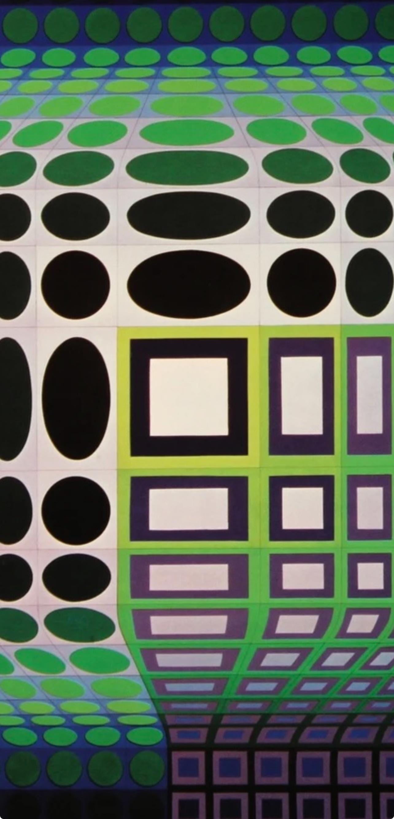 Victor Vasarely, Composition, Damier, Limited Edition Héliogravure
