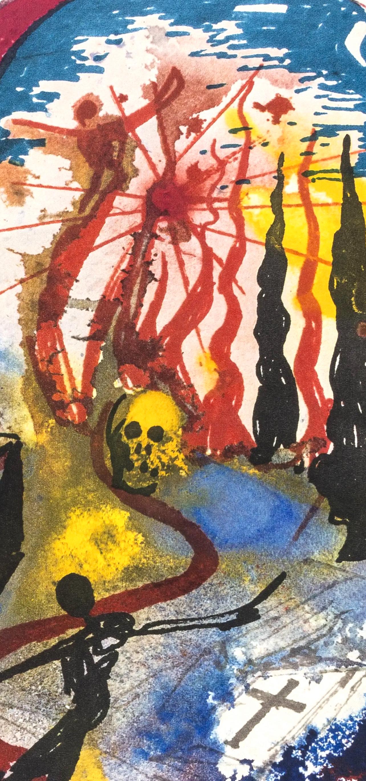 Salvador Dali, Composition (Michler/Löpsinger 1601), Romeo e Giulietta, Limited Edition Lithograph and Silkscreen
