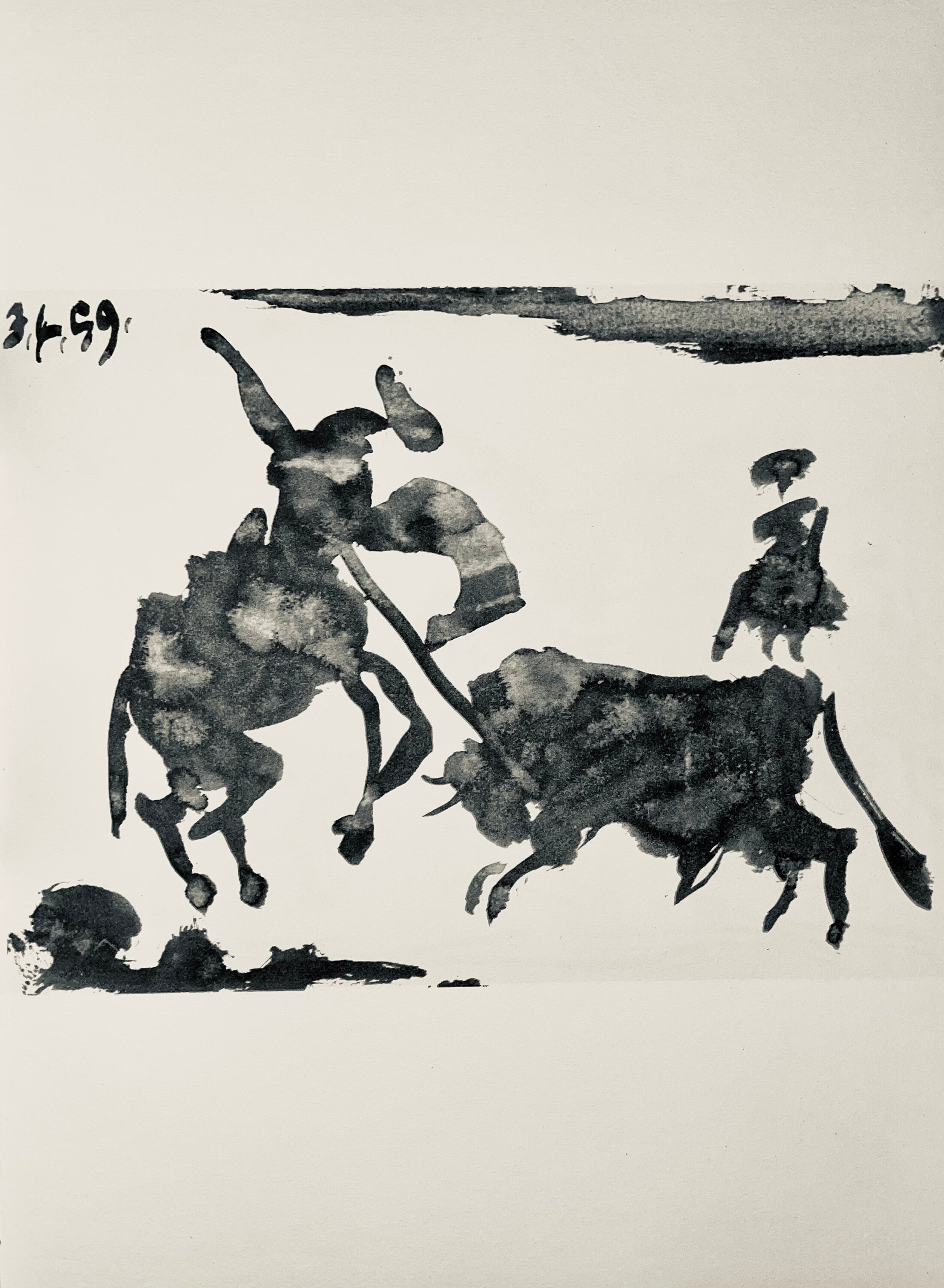 Pablo Picasso, Composition (Bloch 1276; Czwiklitzer 23), Toros y Toreros, Limited Edition Lithograph