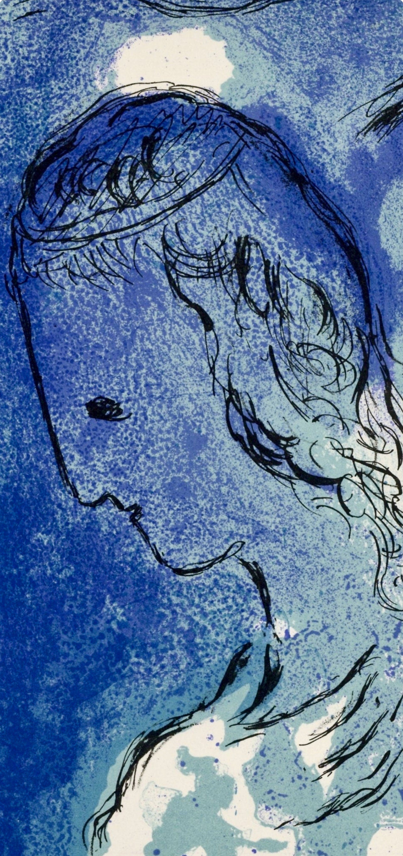 Marc Chagall, Abraham and Sarah (Mourlot 117-46; Cramer 25), Drawings from the Bible by Marc Chagall, Verve, Limited Edition Lithograph