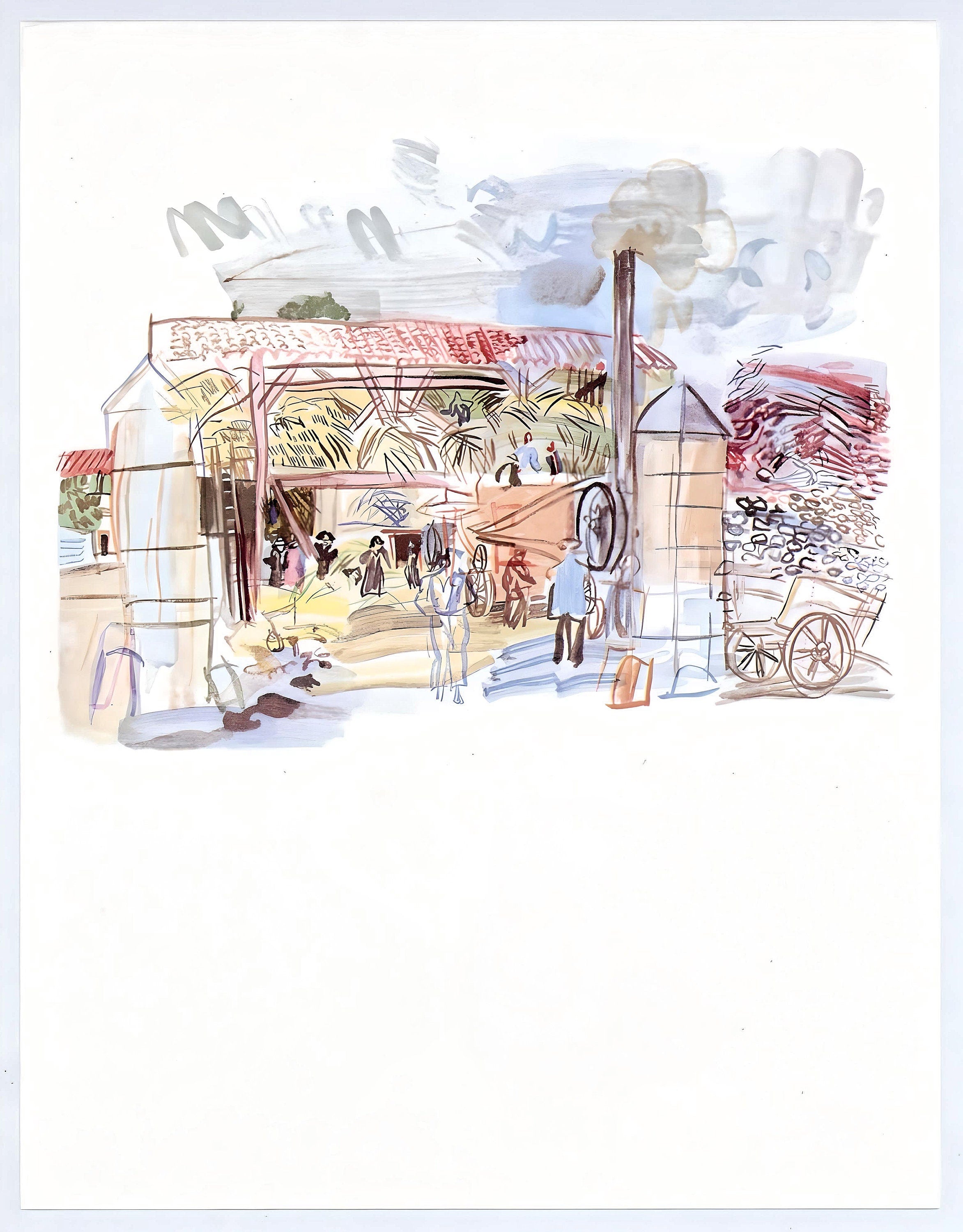 Raoul Dufy, A la batteuse, Vacances forcées