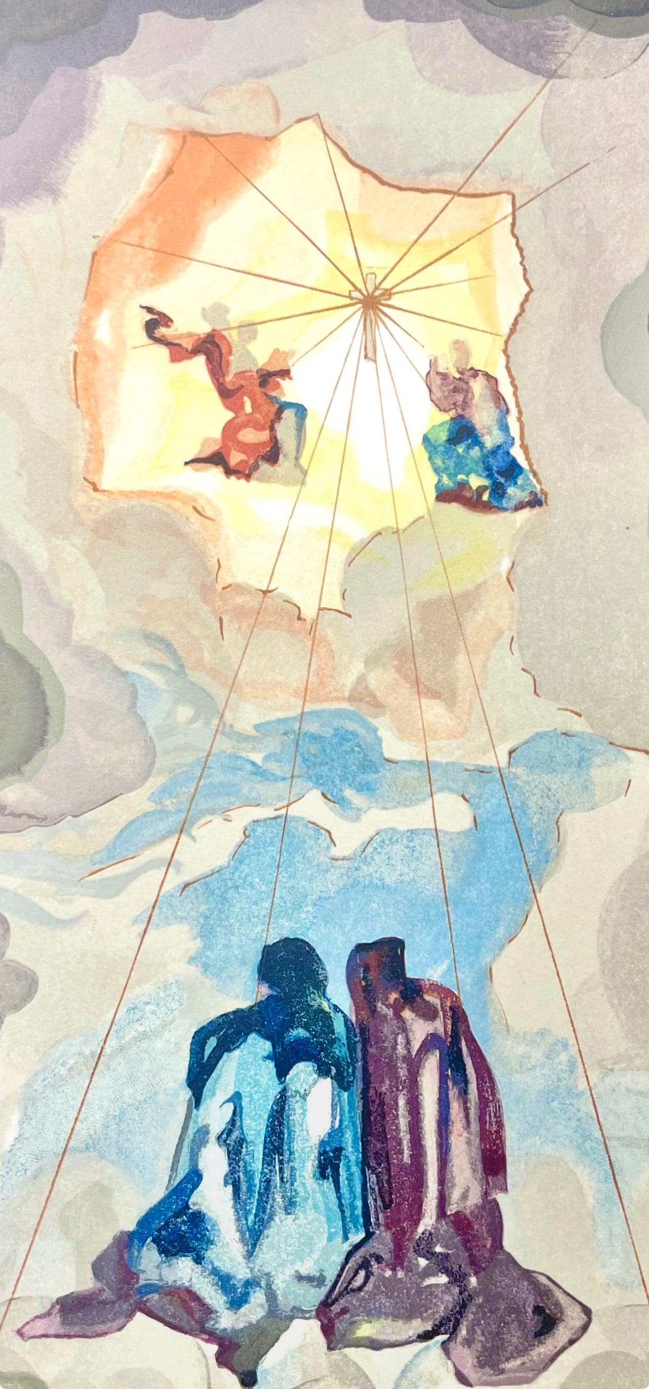 Salvador Dali, Paradies XIVI (Field 189-200; Michler/Löpsinger 1039-1138), Die Göttliche Komödie, Signed, Limited Edition Woodcut