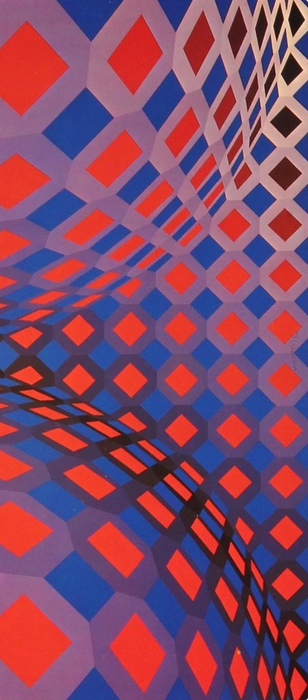 Victor Vasarely, Composition, Octogone, Limited Edition Héliogravure