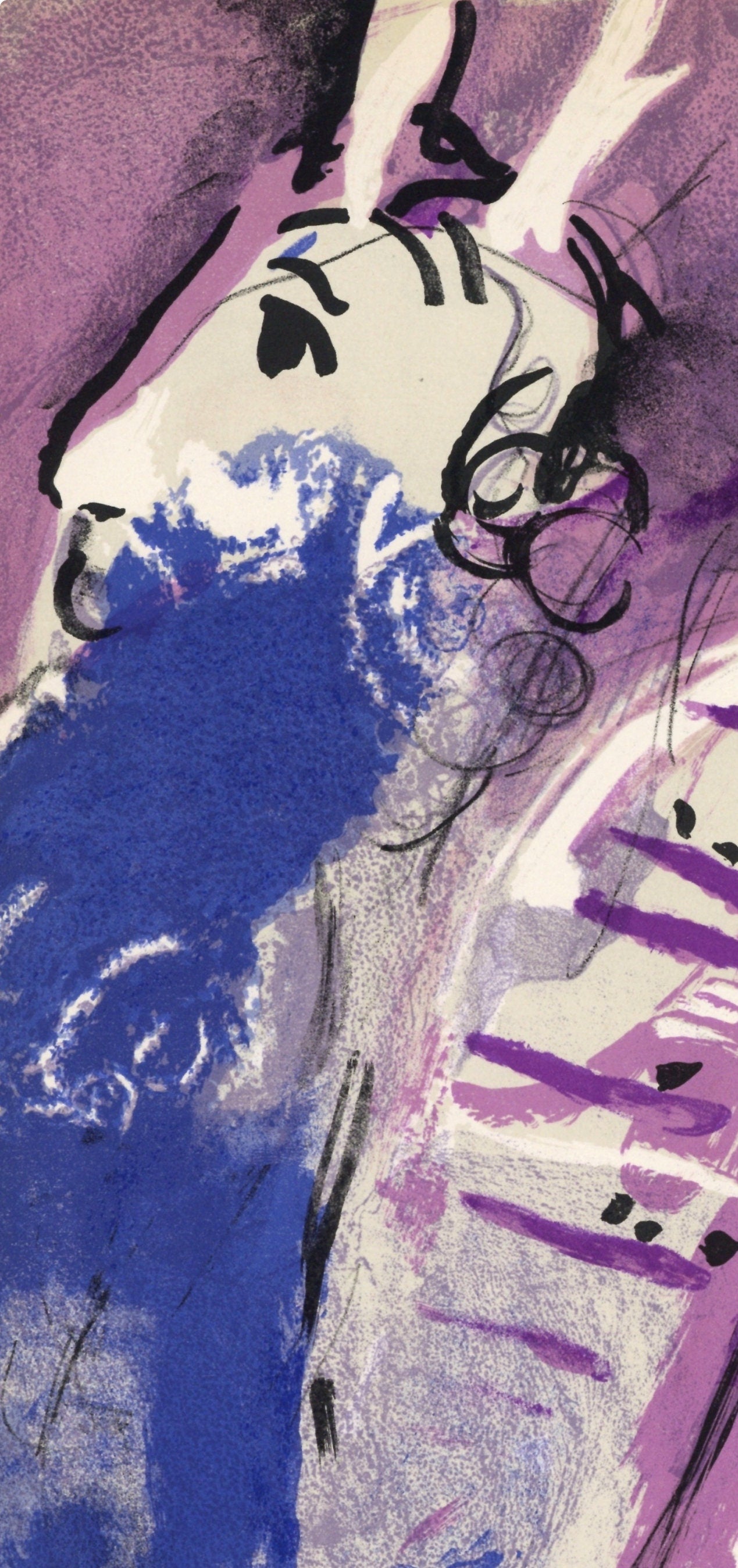 Marc Chagall, Moses I (Mourlot 117-46; Cramer 25), Drawings from the Bible by Marc Chagall, Verve: Revue, Limited Edition Lithograph